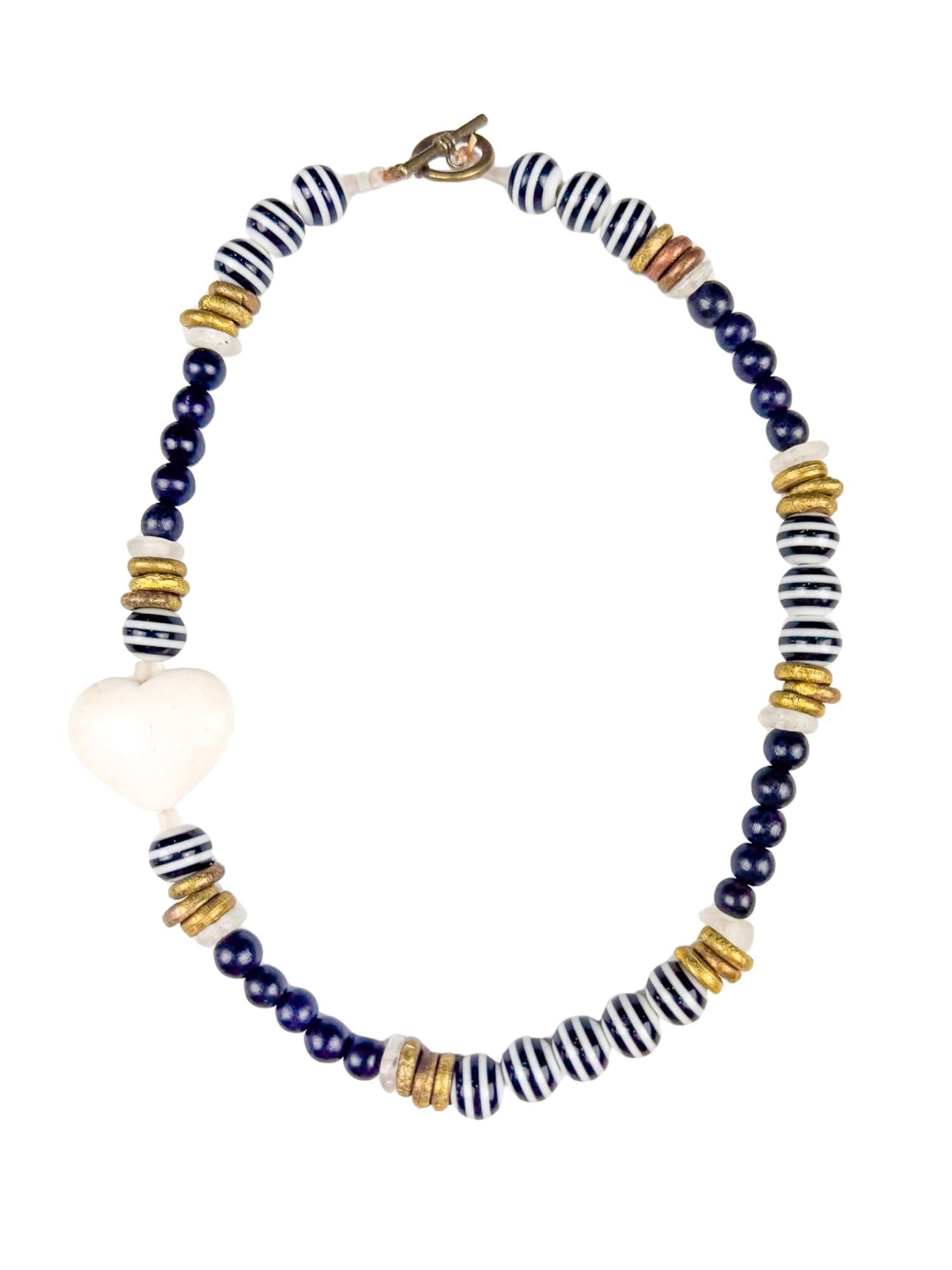Classic Heart Necklace | Black + Gold