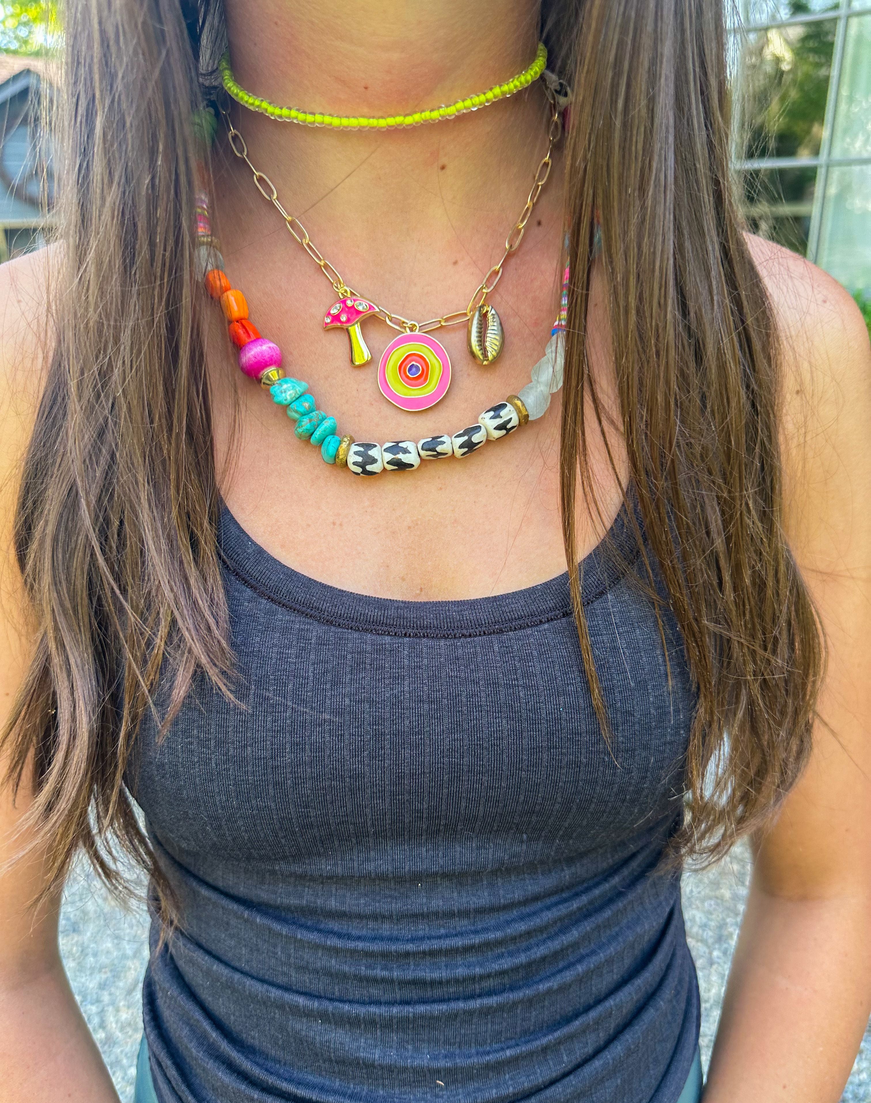 Layered Charm Necklace | Electric