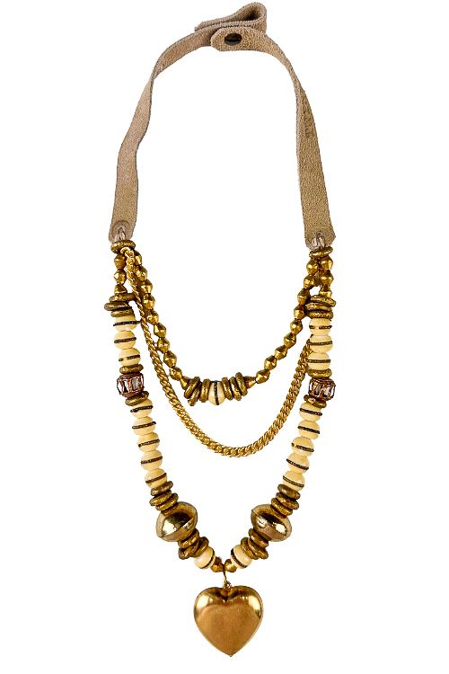 Layered Classic Necklace | Gold Heart