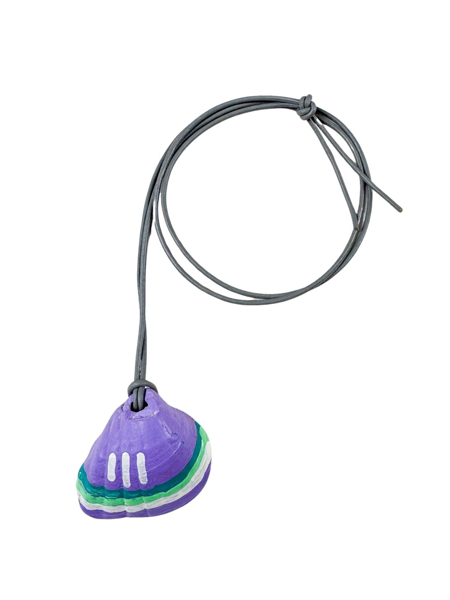 Cord Shell Necklace | Purple | Final Sale