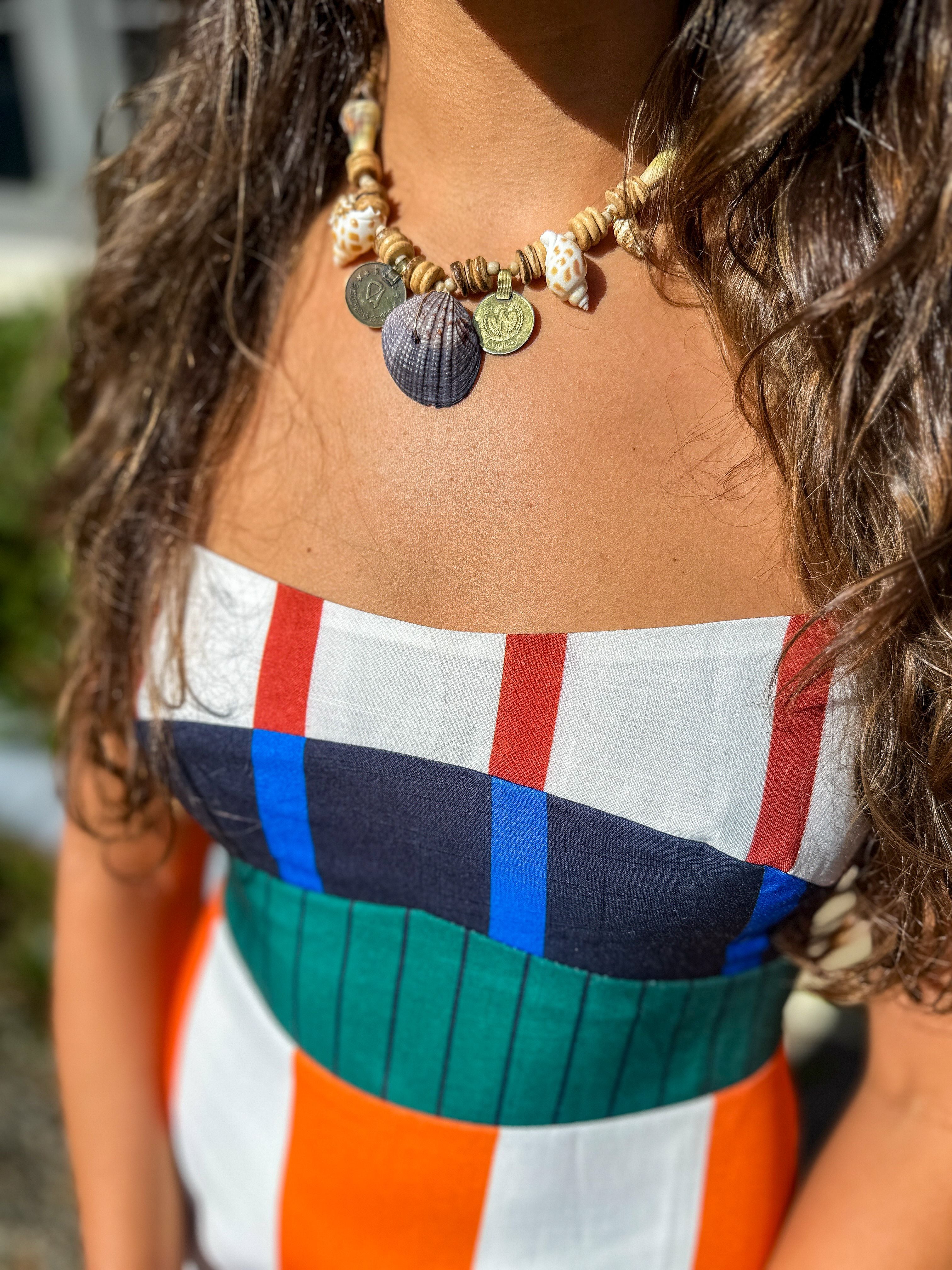 Vintage Coin Necklace | Camel Shell