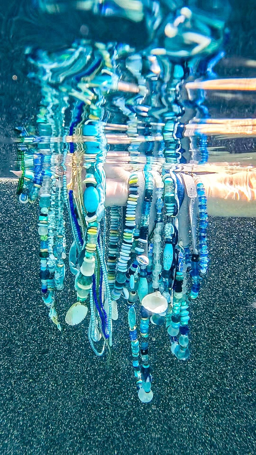 Beaded Bandana Necklace | Azul Shell | Final Sale