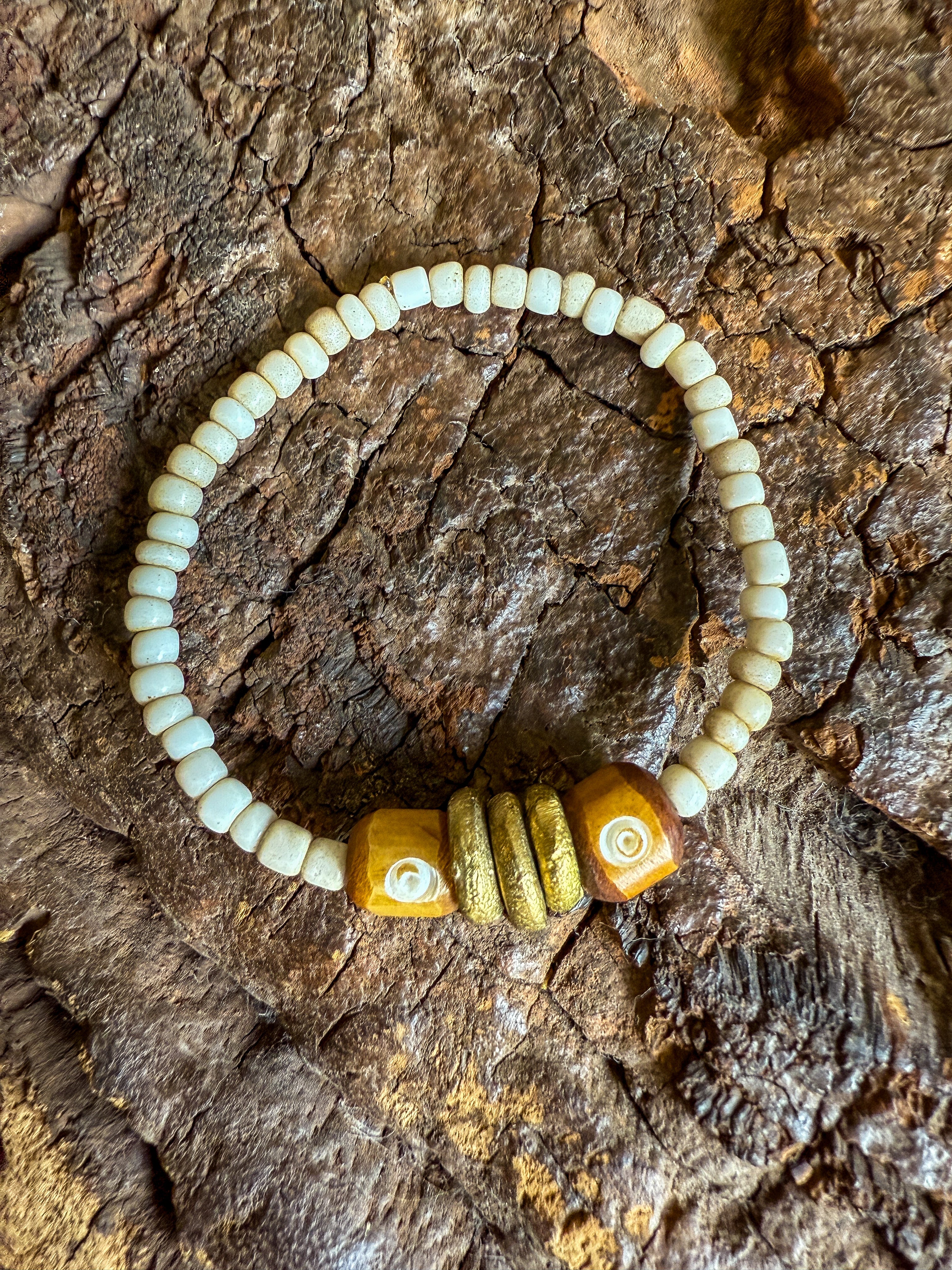 Simple Seed Bracelet | Cream Roots