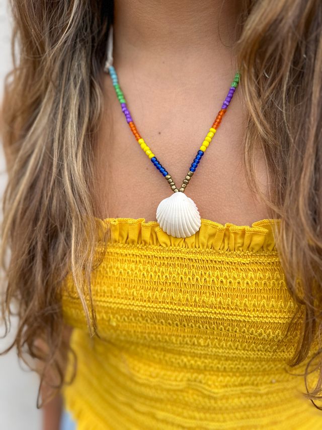Slim Shell Necklace | Barcelona | Final Sale