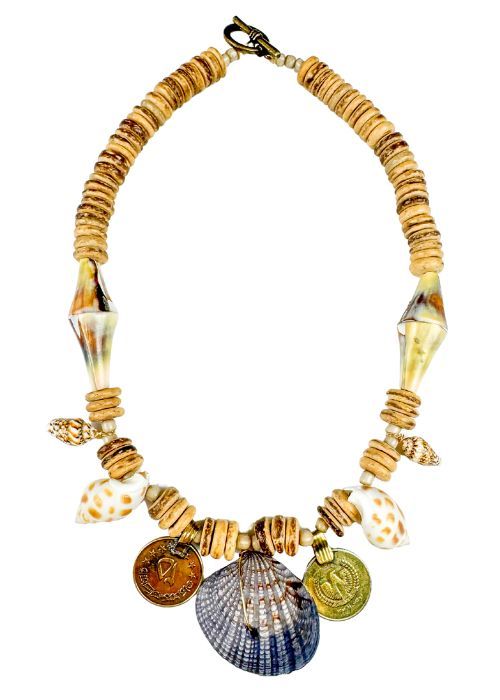 Vintage Coin Necklace | Camel Shell