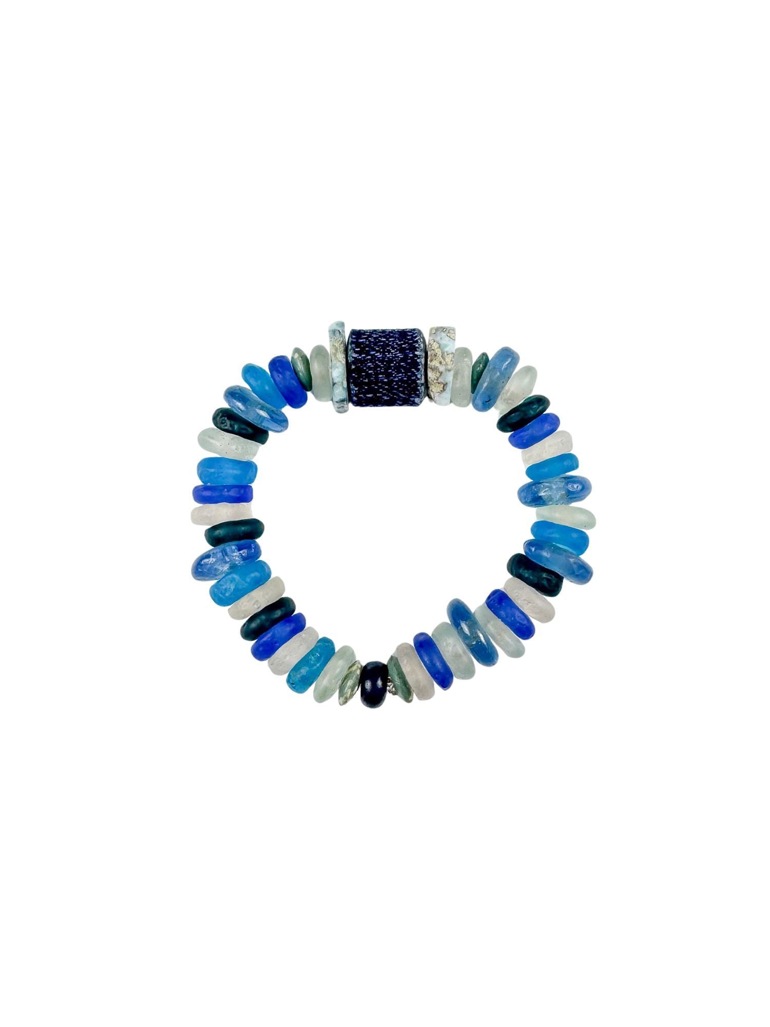Intricate Stack Bracelet | Glass Denim