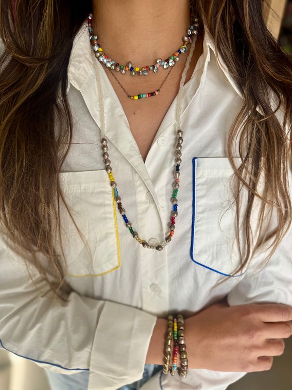 Long Seed Necklace | Multi