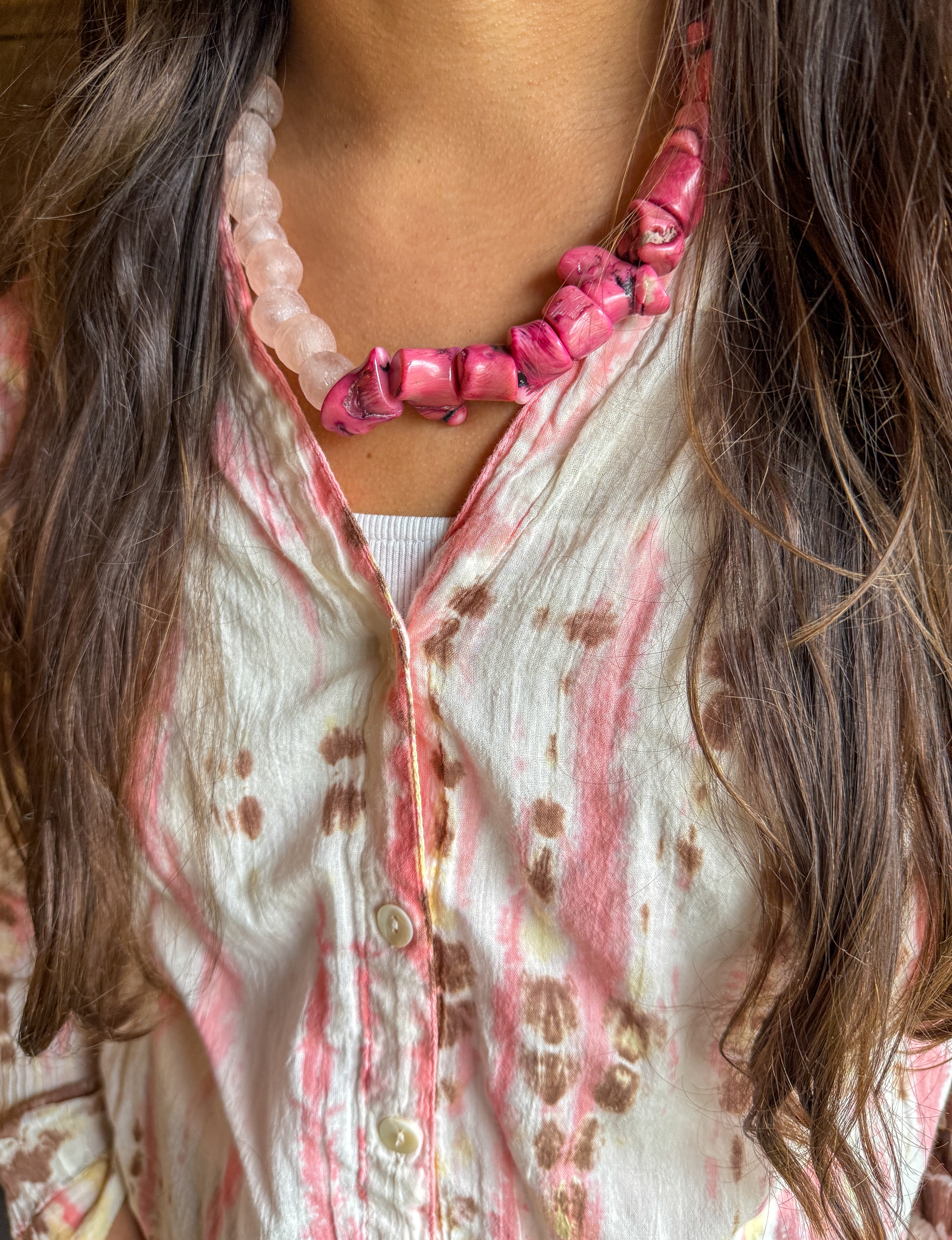 Classic Necklace | Coral Blush