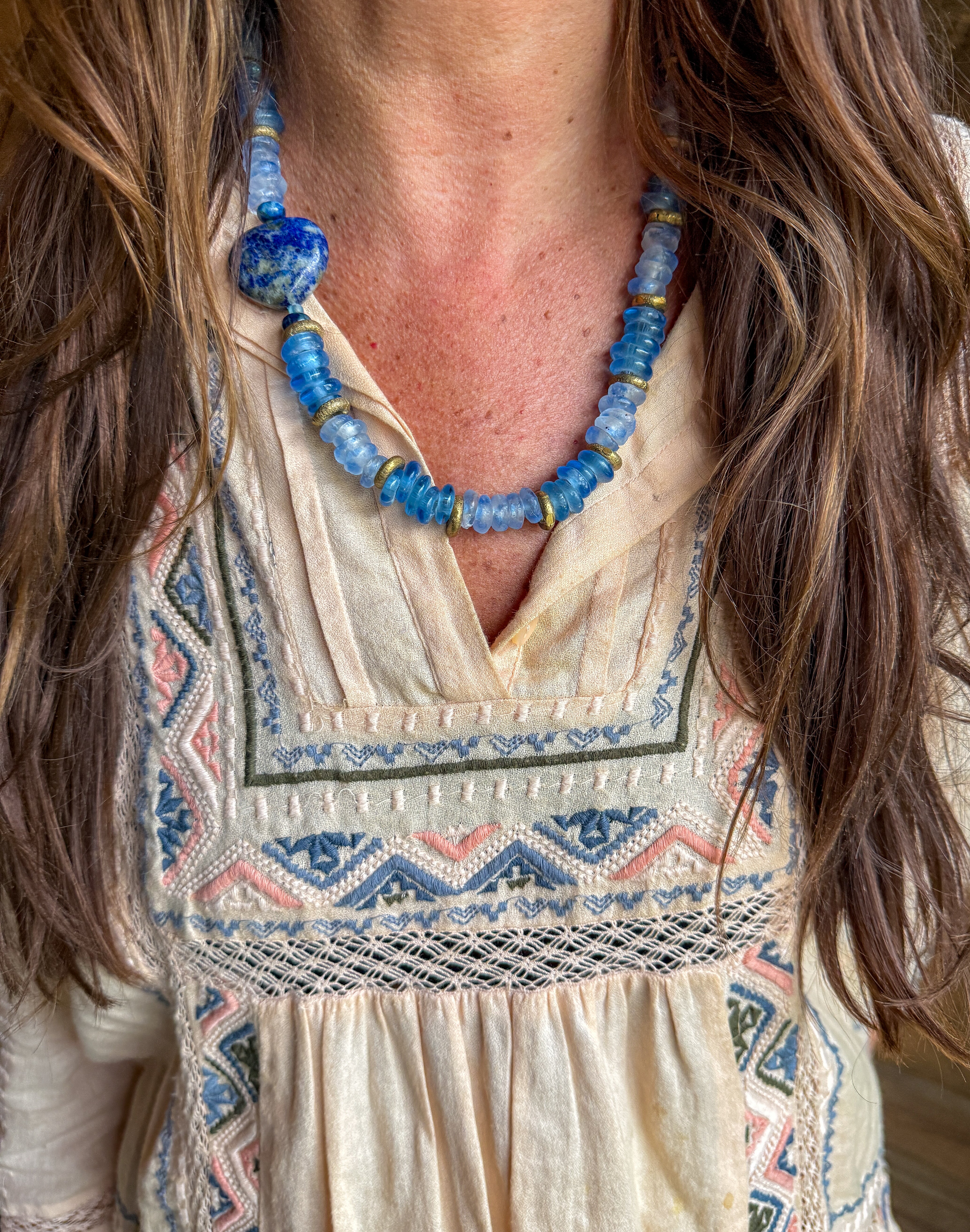 Classic Heart Necklace | Sea Blue