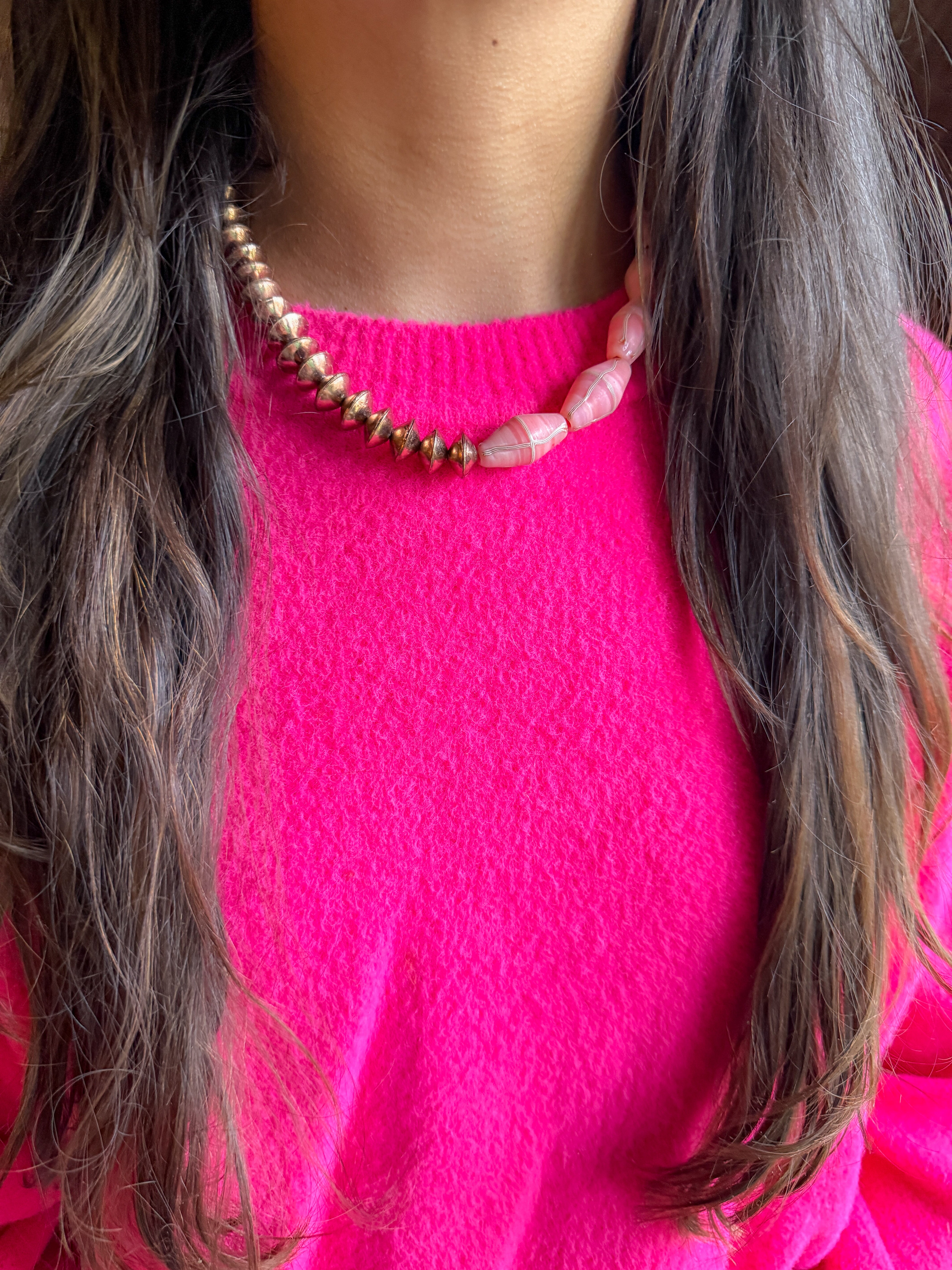Classic Necklace | Rose Gold + Pink