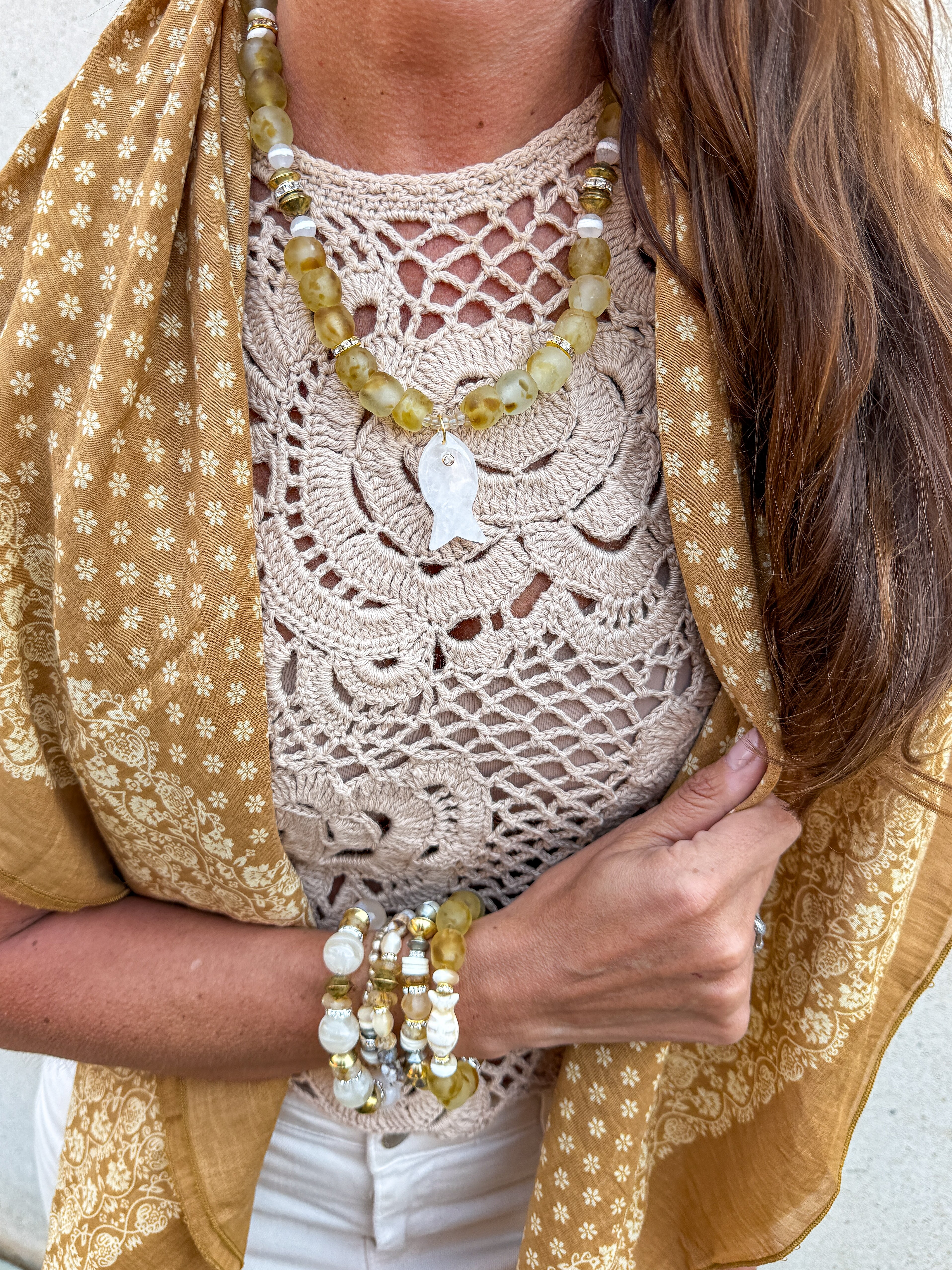 Classic Fish Necklace | Golden Hour