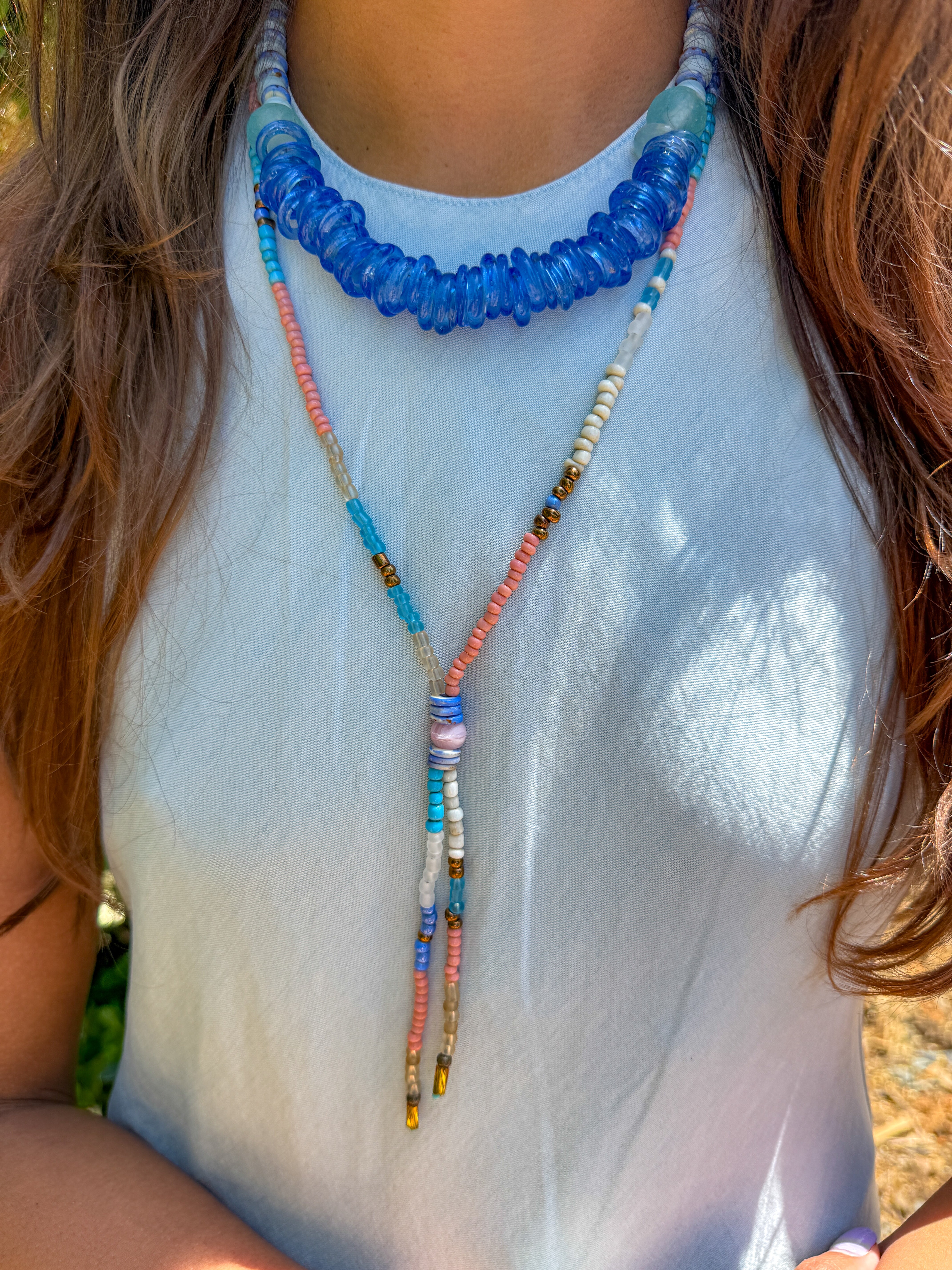 Classic Ring Necklace | Blue