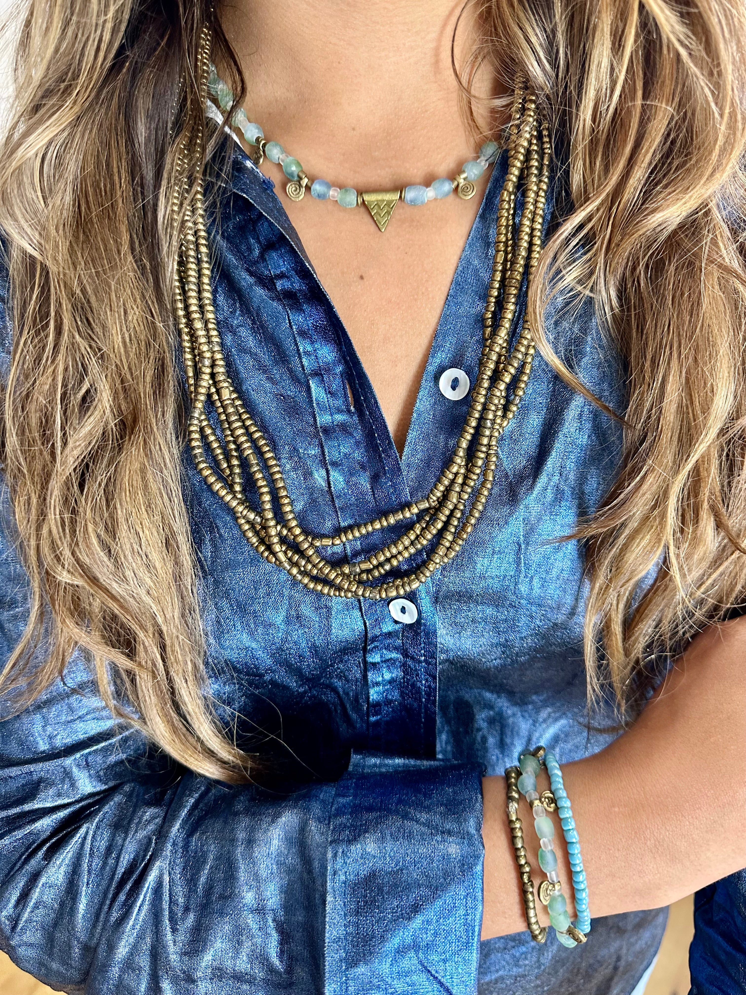 Art Deco Classic Necklace | Lagoon