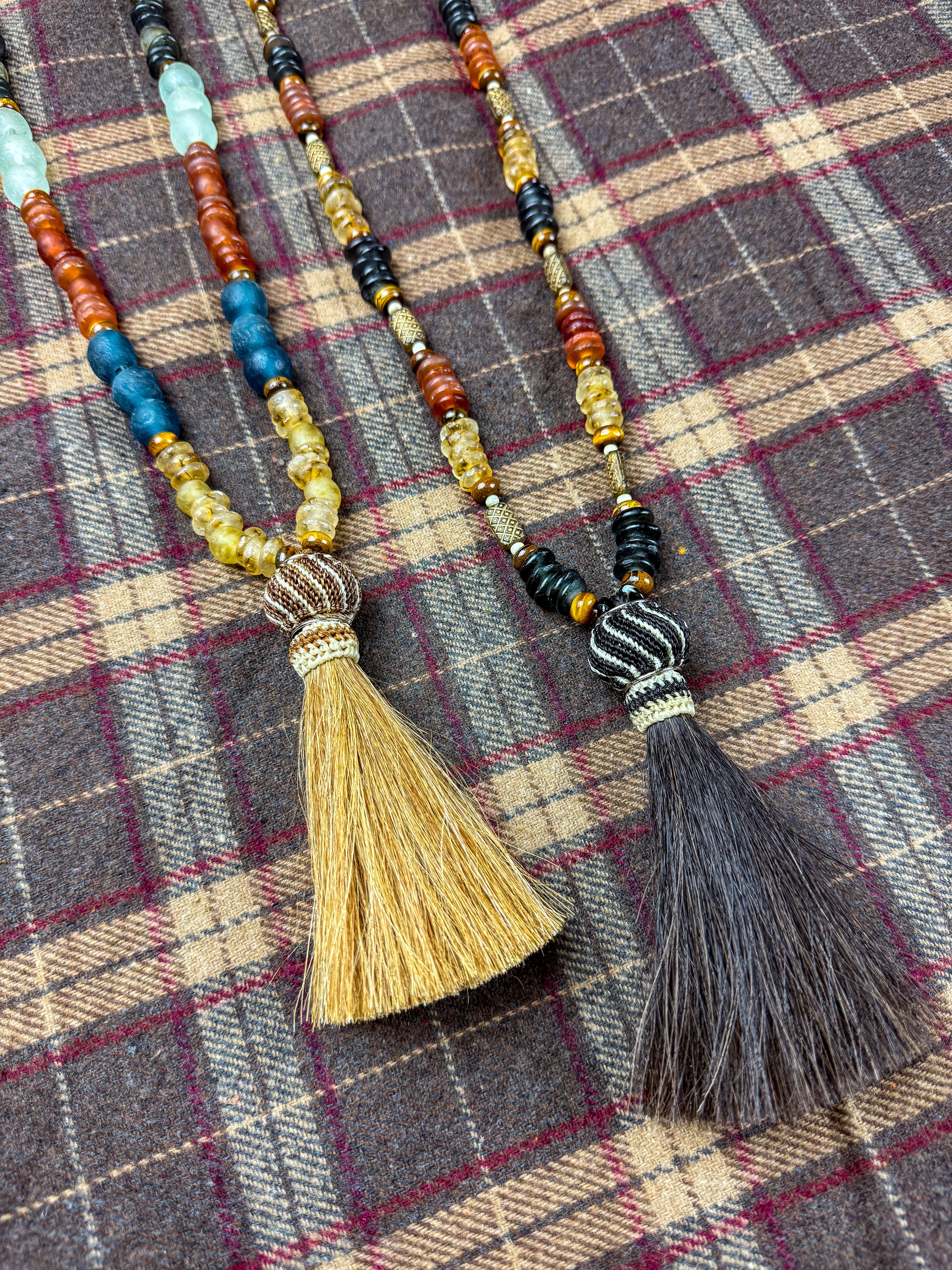 Slim Horse Hair Necklace | Brown Equestrian