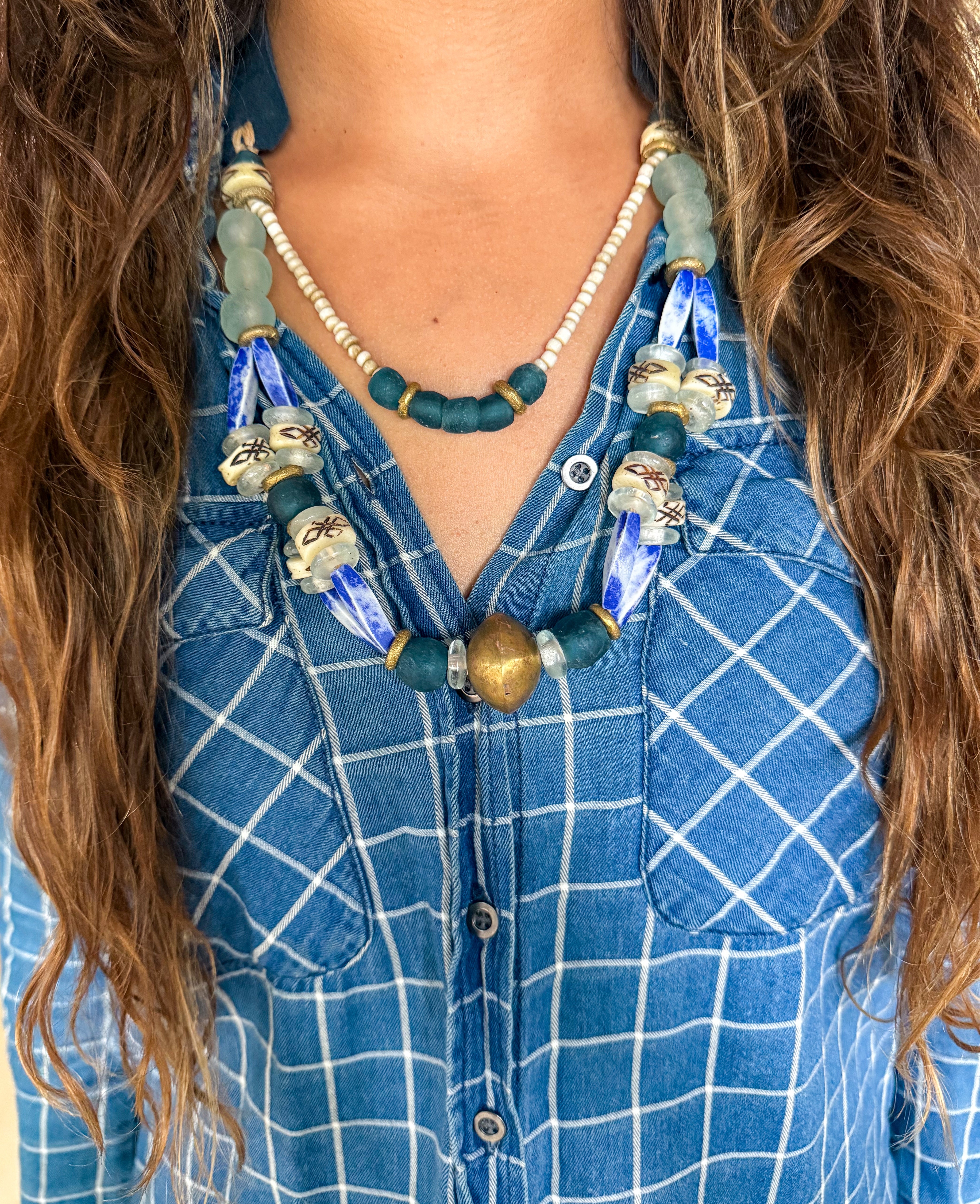 Woven Classic Necklace | Indigo