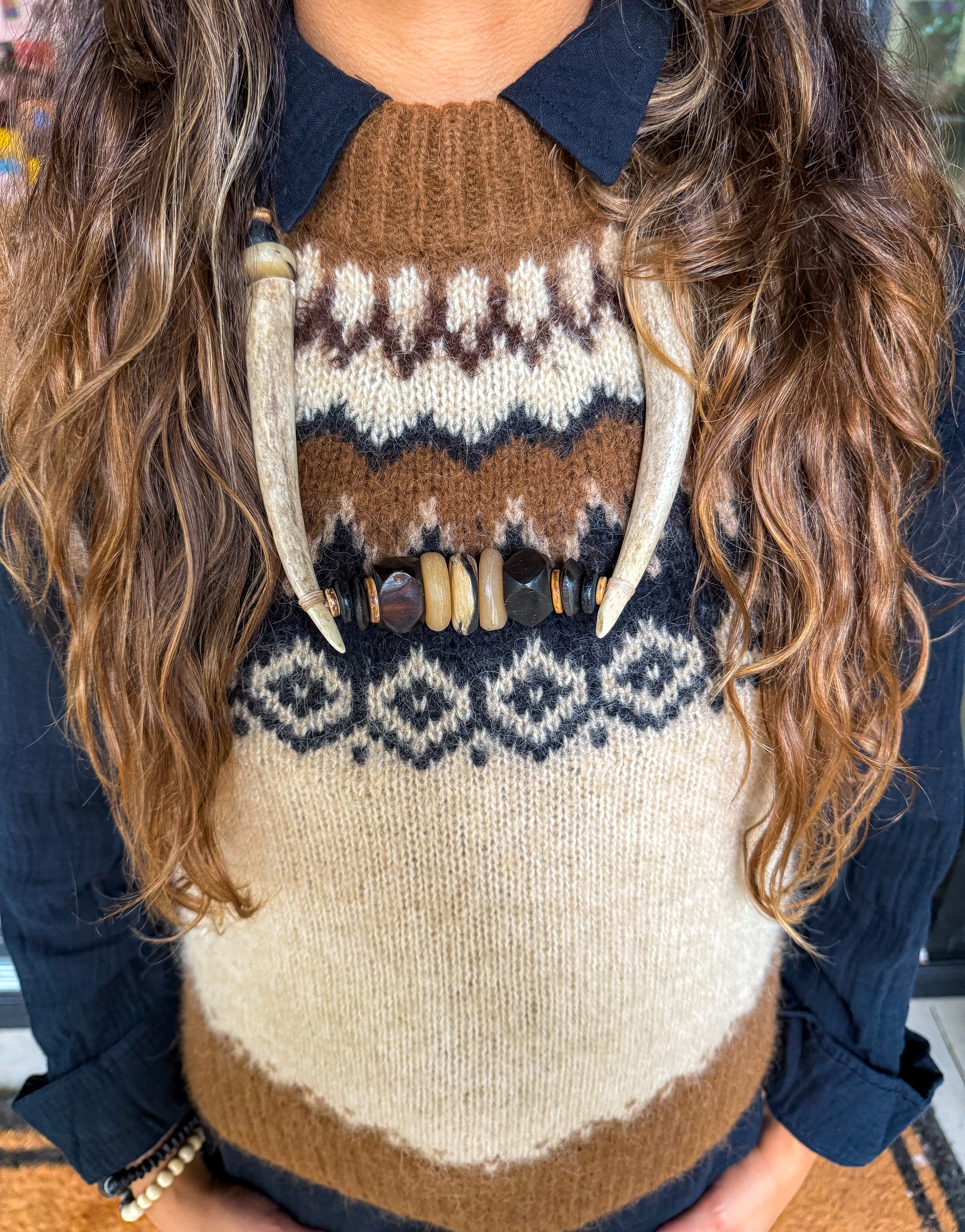 Tribal Collar Necklace | Redwood