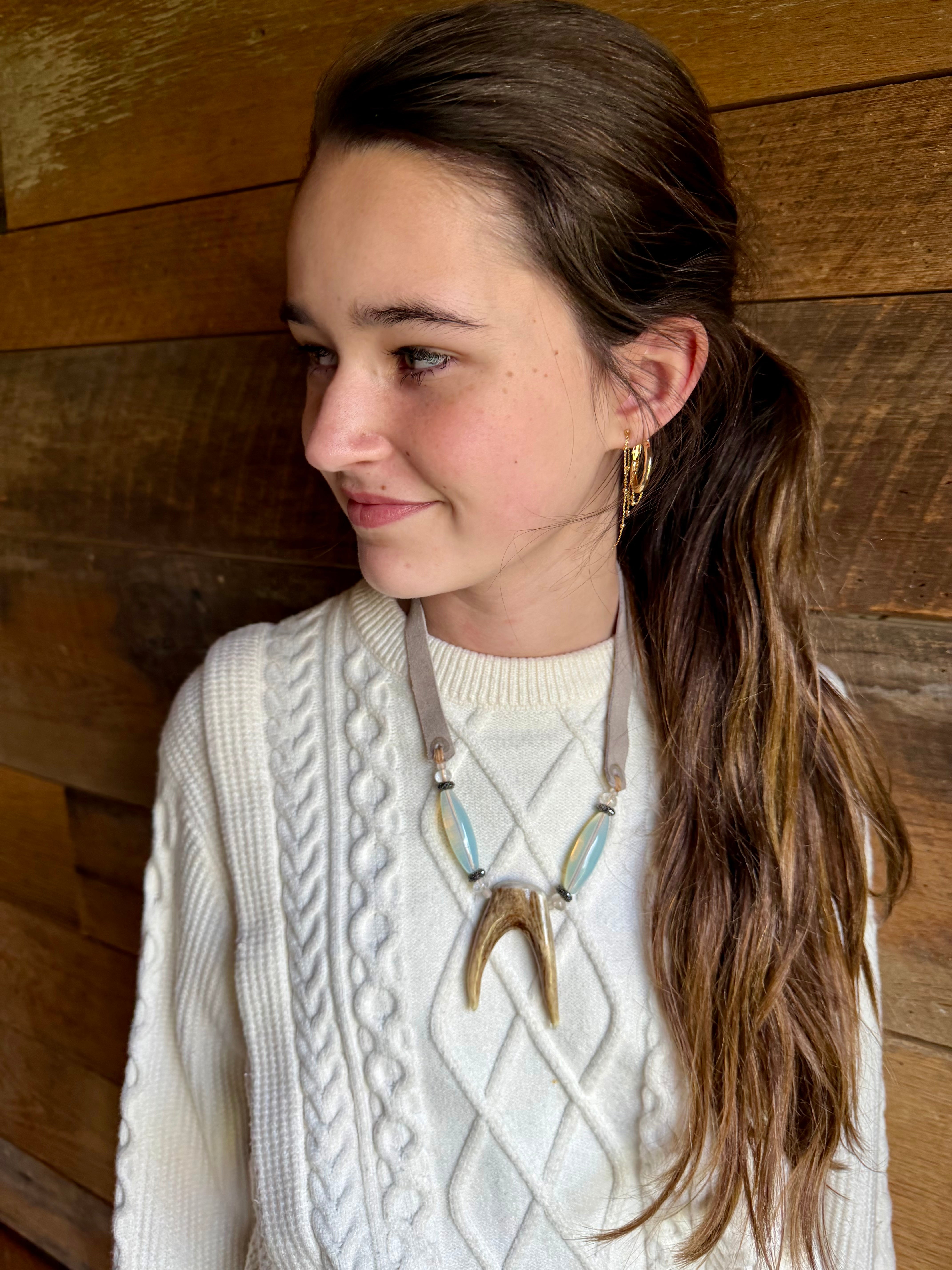 Slim Antler Necklace | Aspen