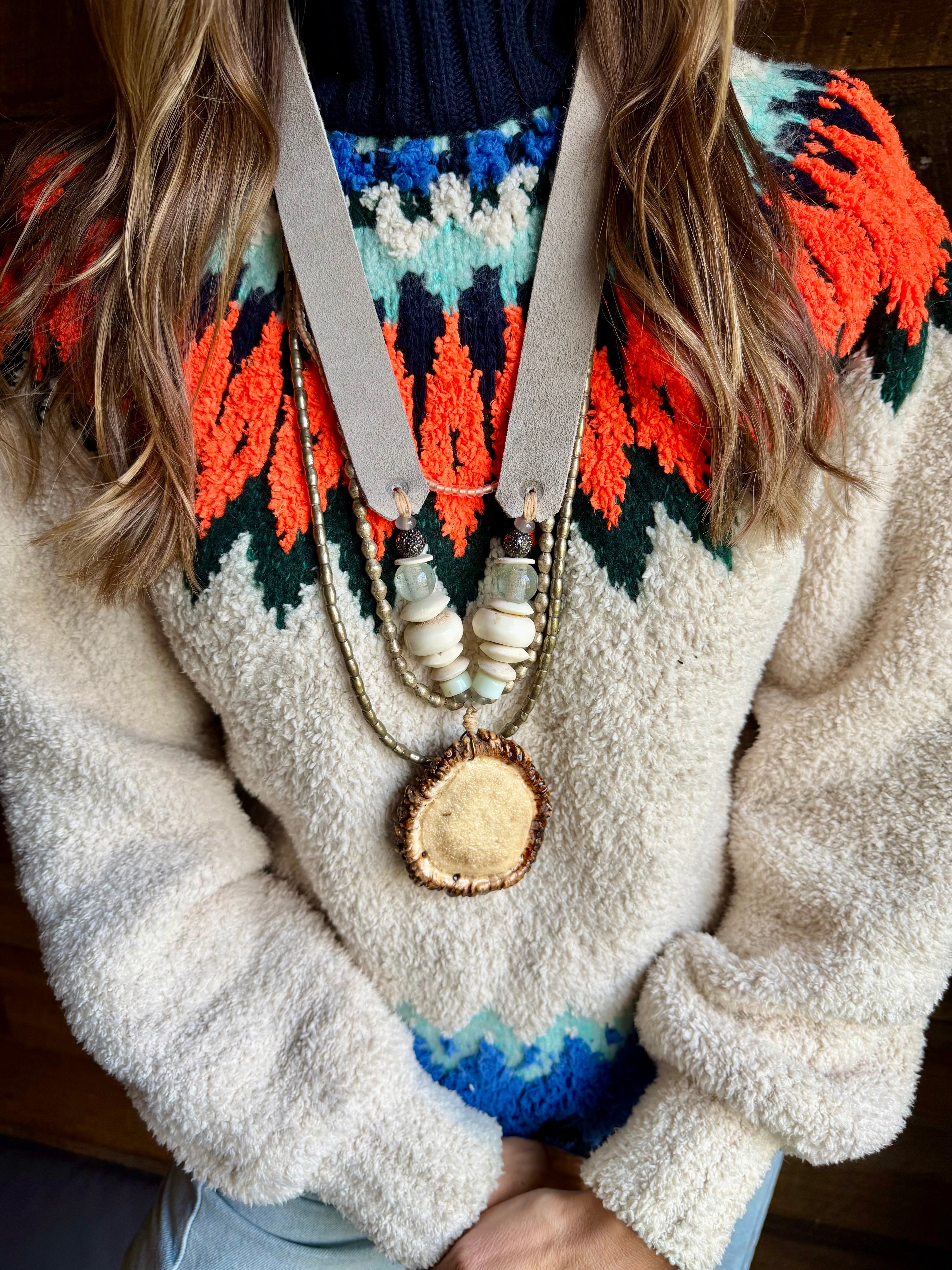 Antler Burr Necklace | Aspen