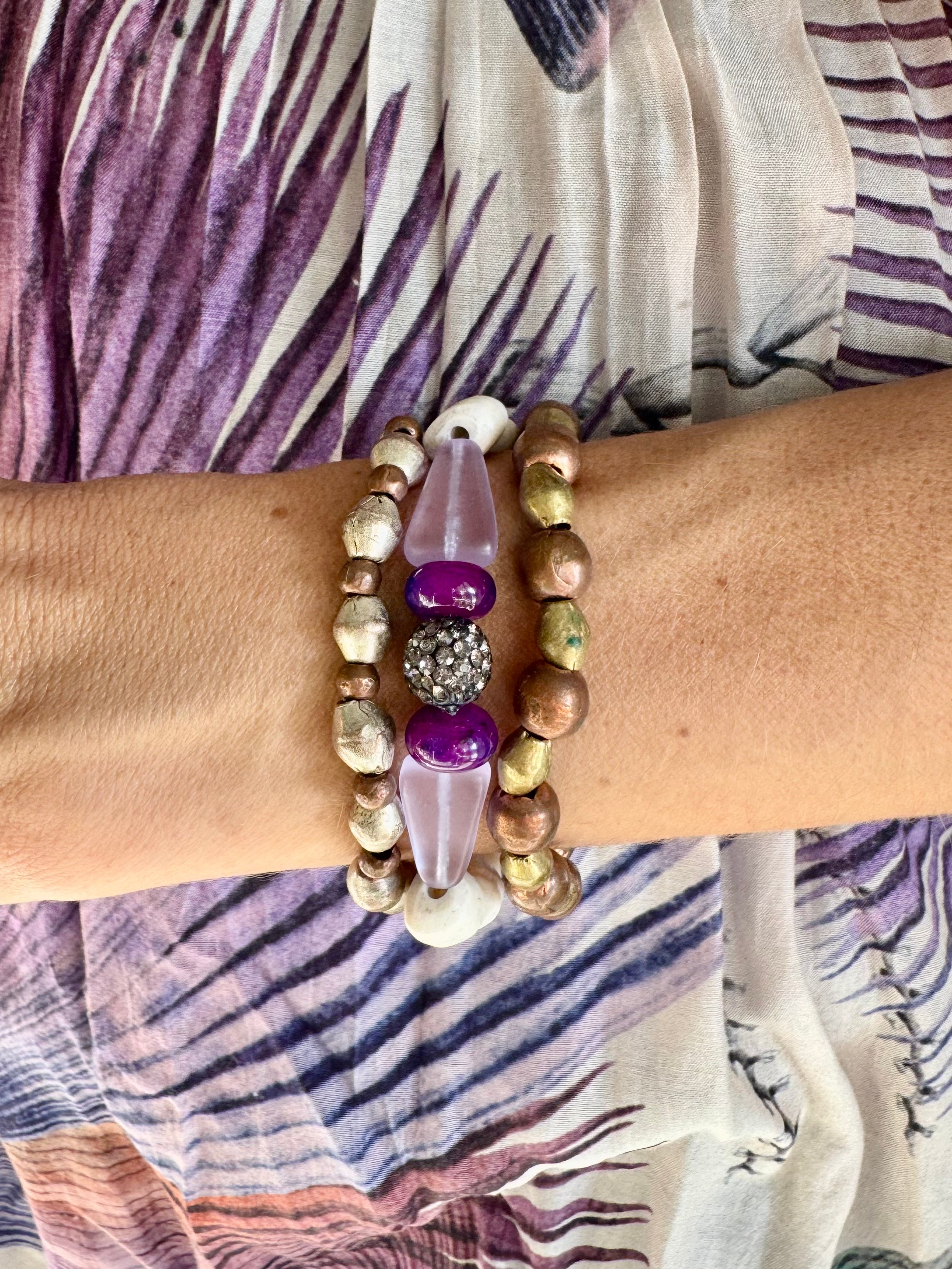 Tribal Stack Bracelet | Lilac