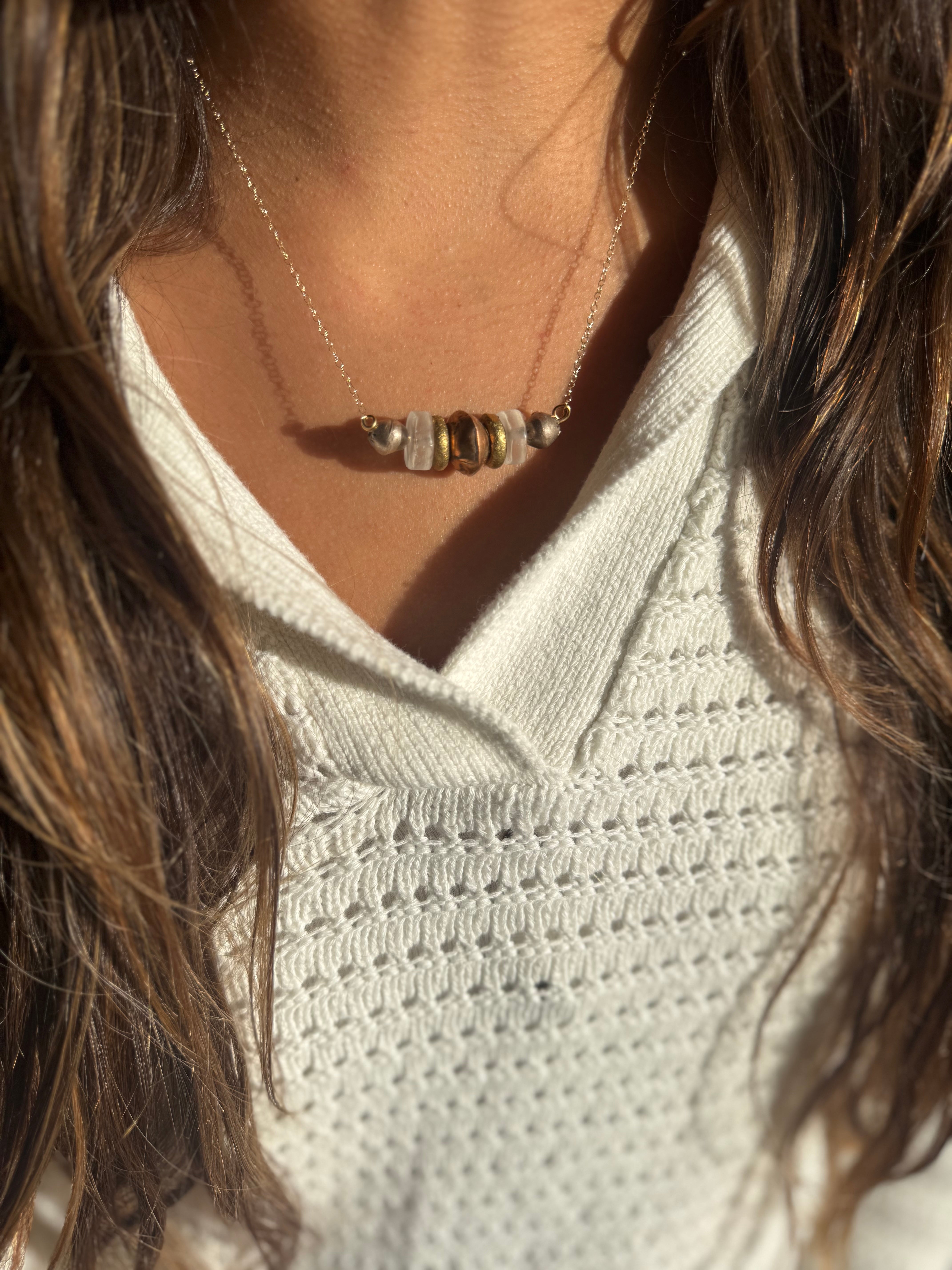 Simple Chain Necklace | Mixed Metal