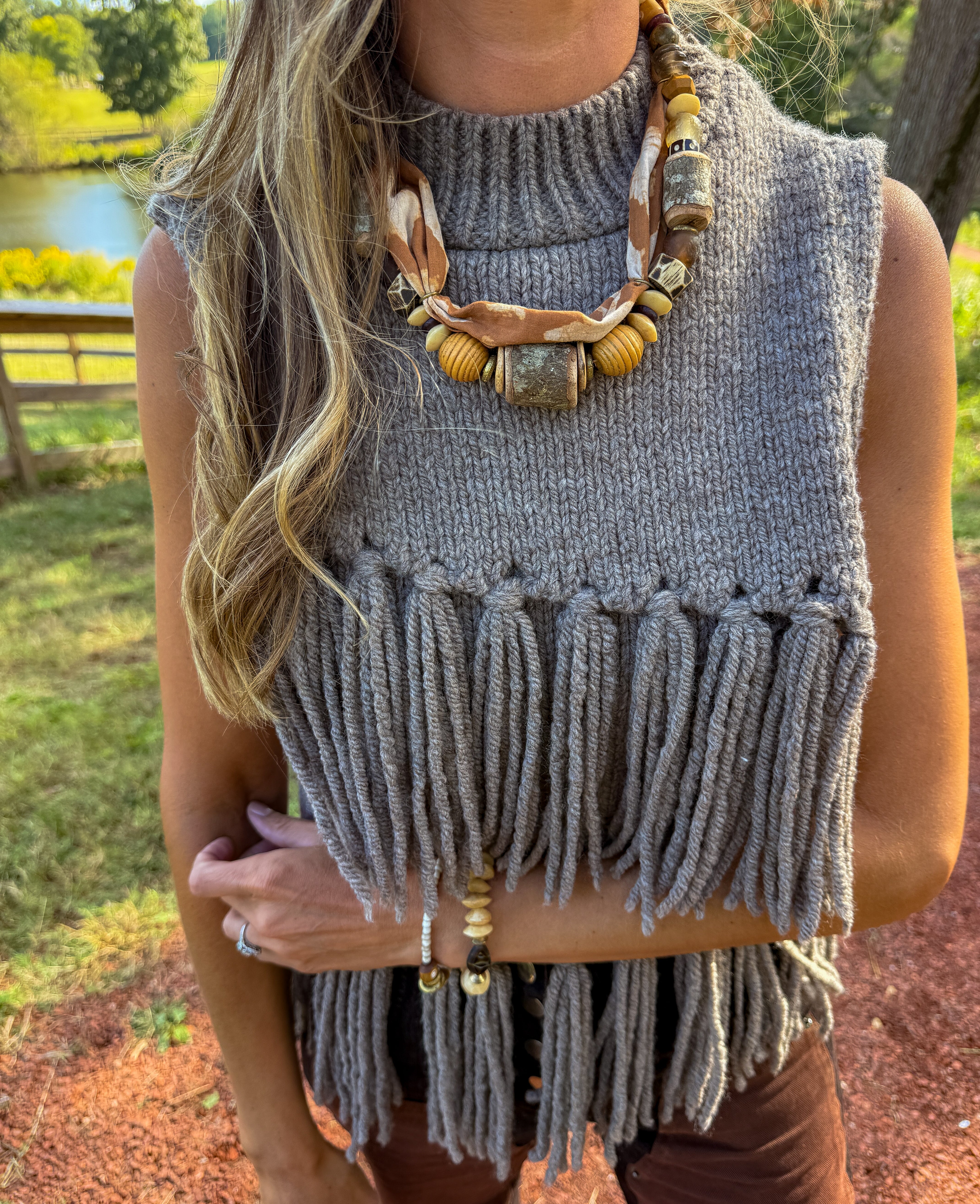 Beaded Bandana Necklace | Roots