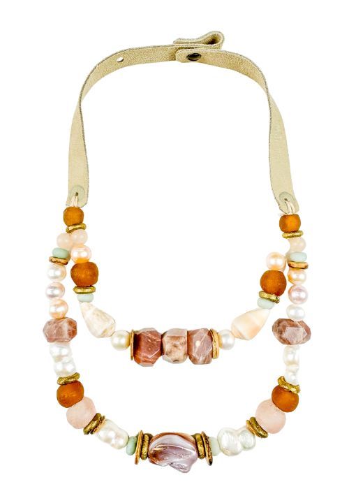 Slim Layered Classic Necklace | Pearl