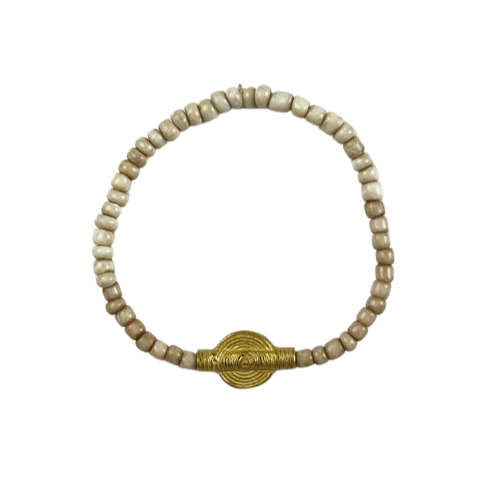 Art Deco Bracelet | Cream Seed