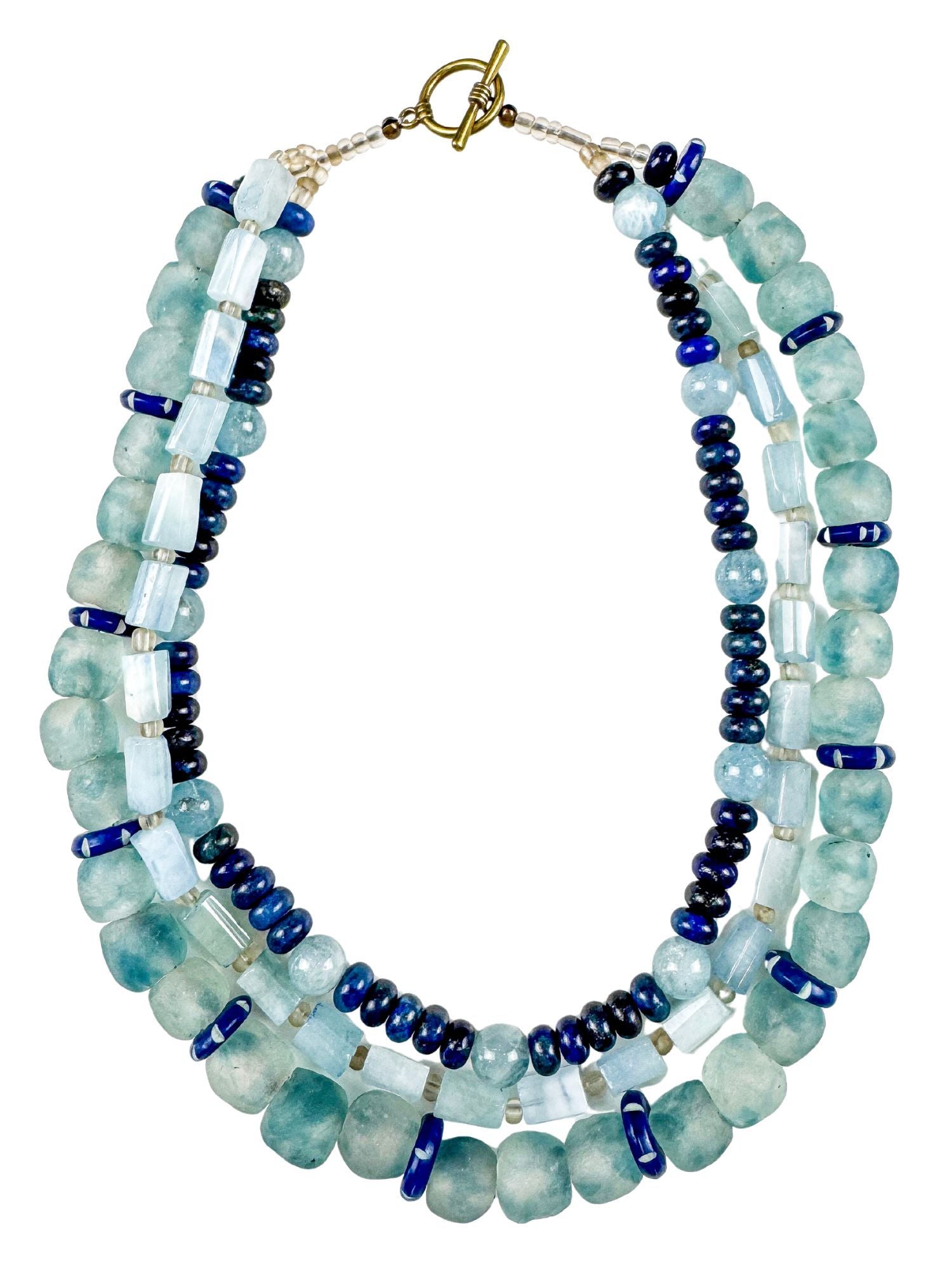Layered Glass Necklace | Denim