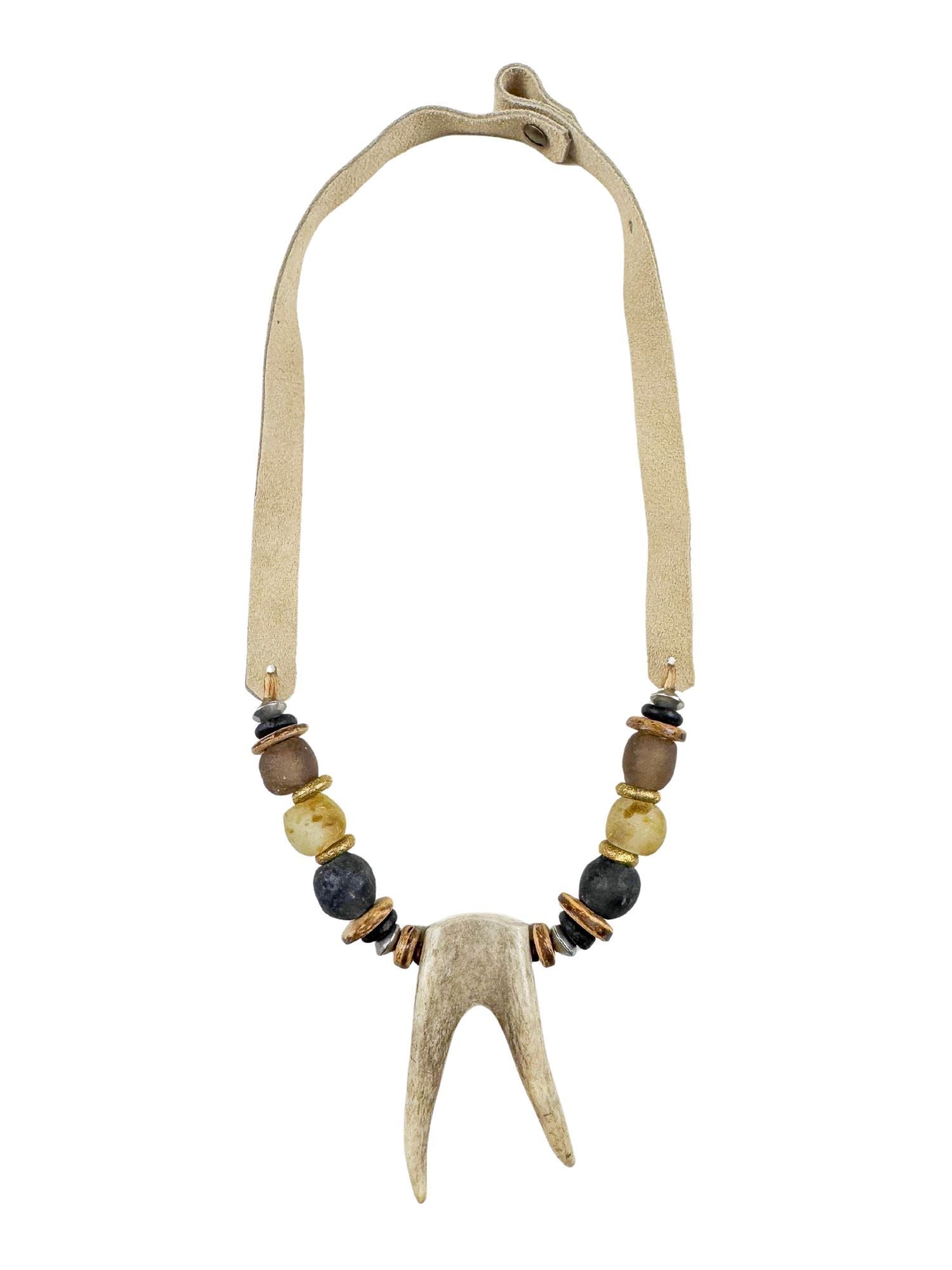 Slim Antler Necklace | Slate