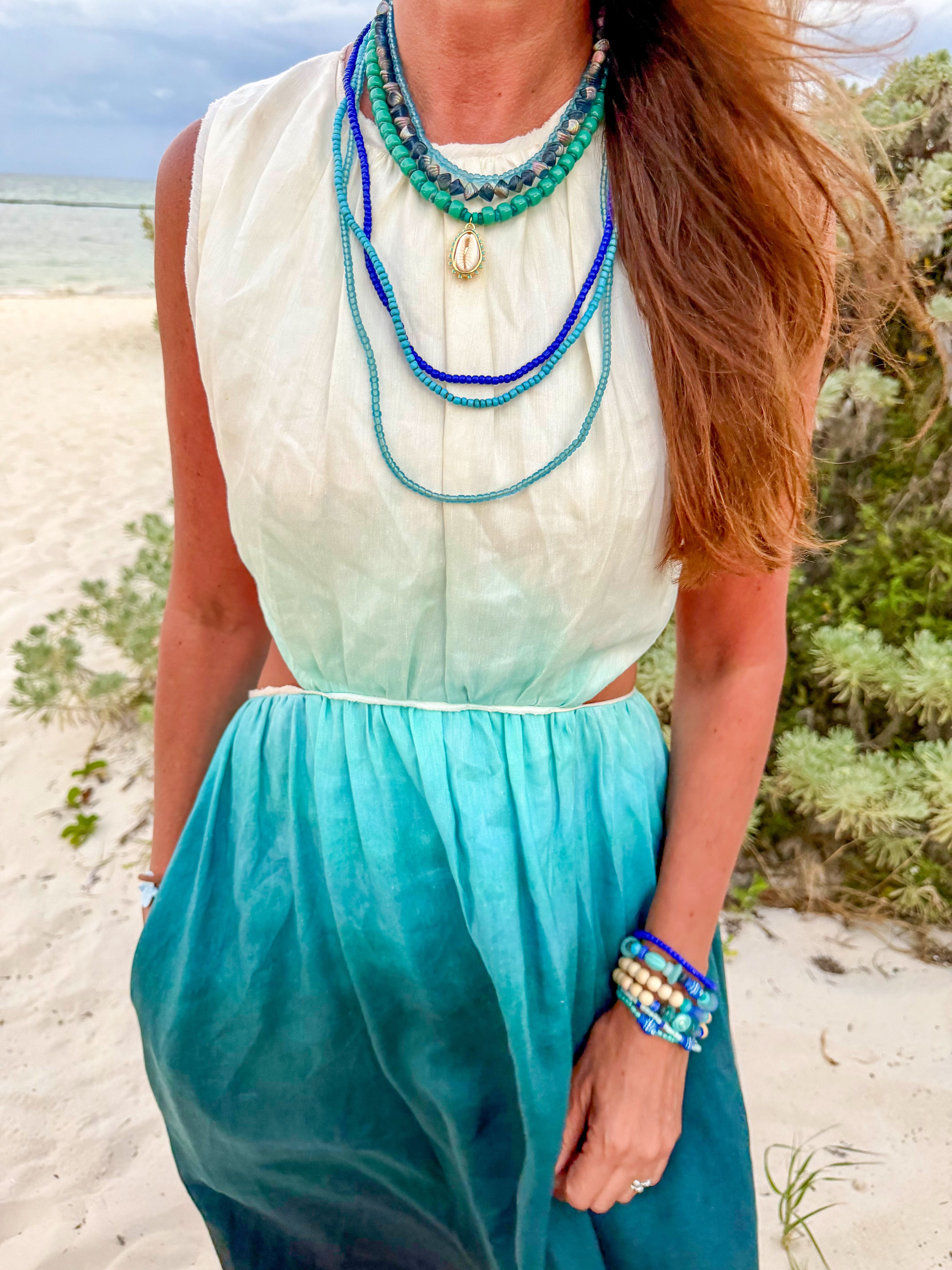 Layered Pendant Necklace | Cowrie Seabreeze