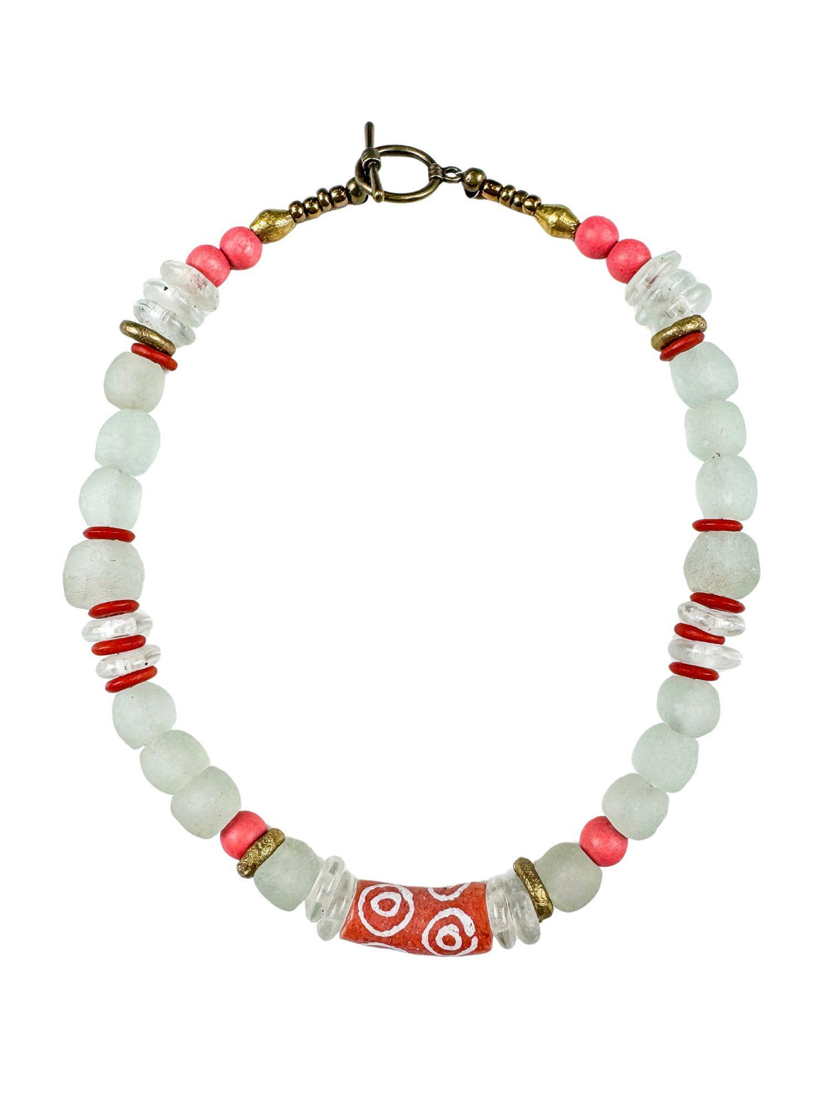 Classic Glass Necklace | Coral | Final Sale