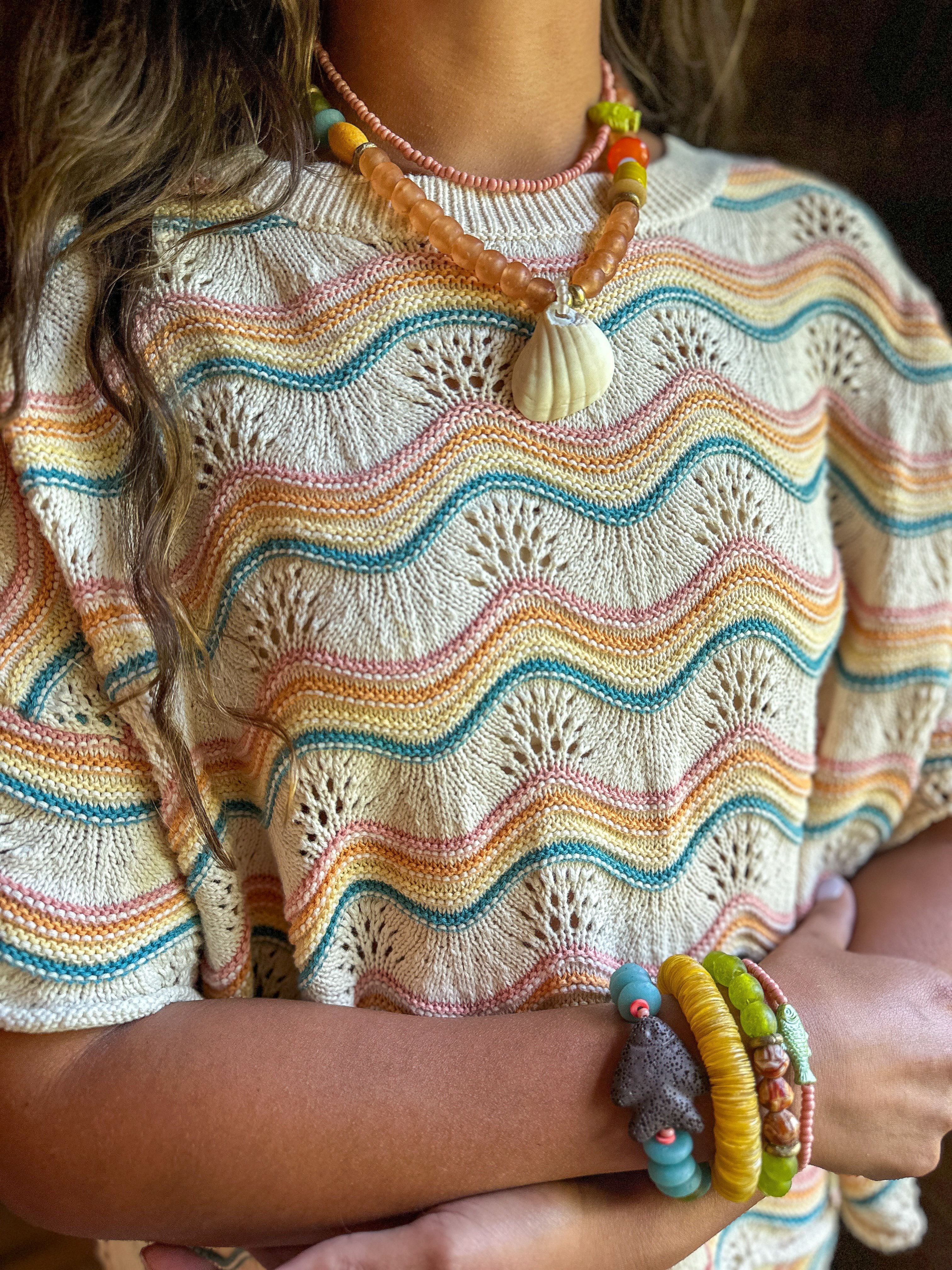 Seed Fish Necklace | Coral Blush
