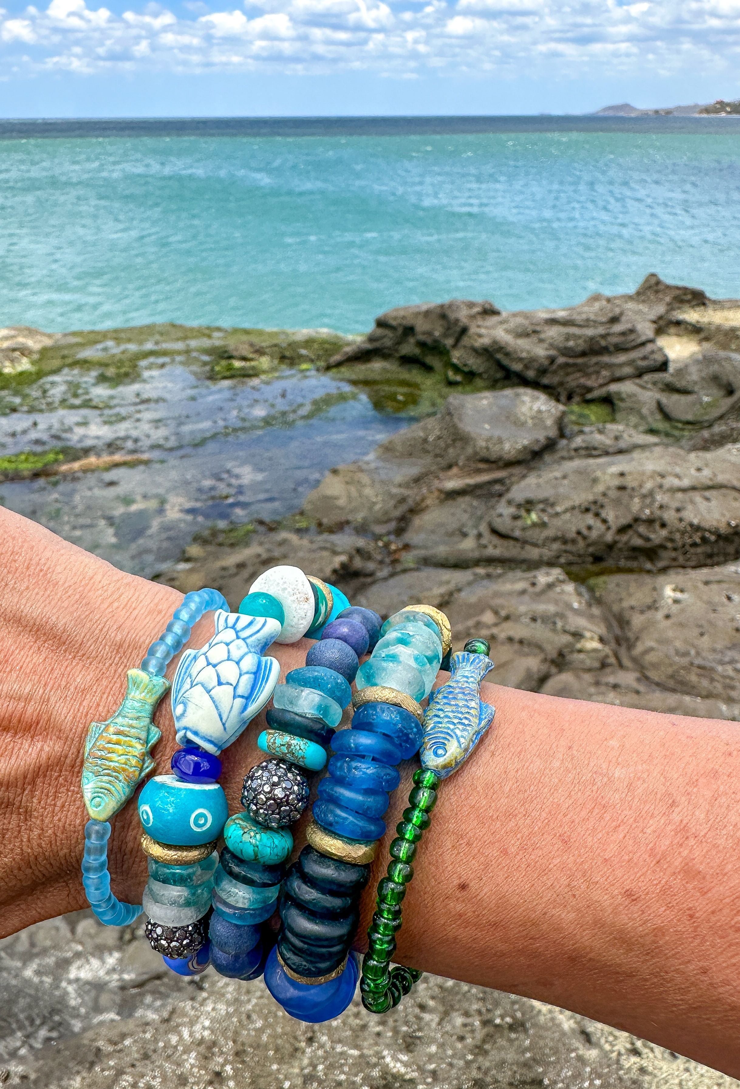 Simple Seed Bracelet | Azul Fish
