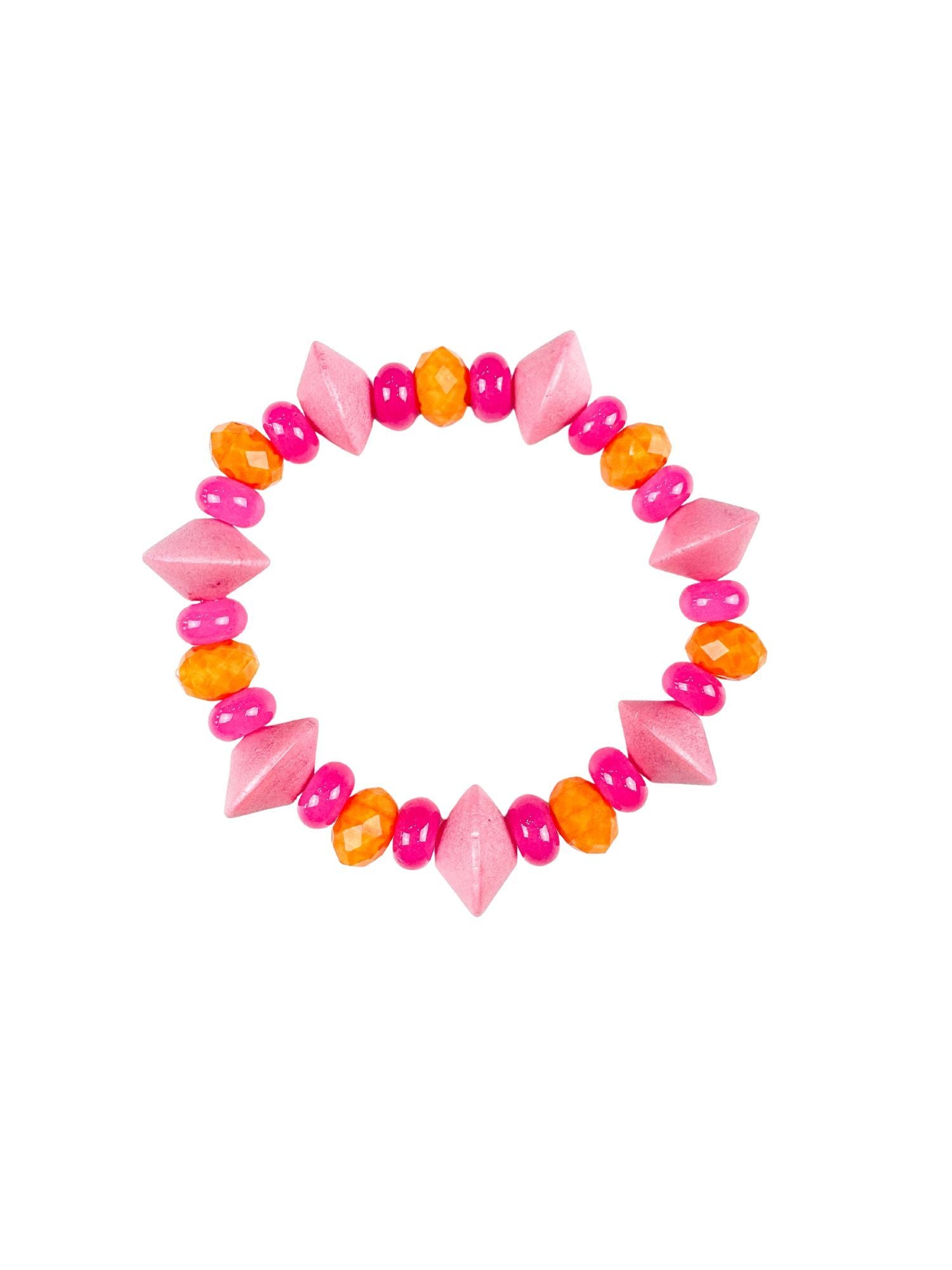 Intricate Stack Bracelet | Pink + Orange