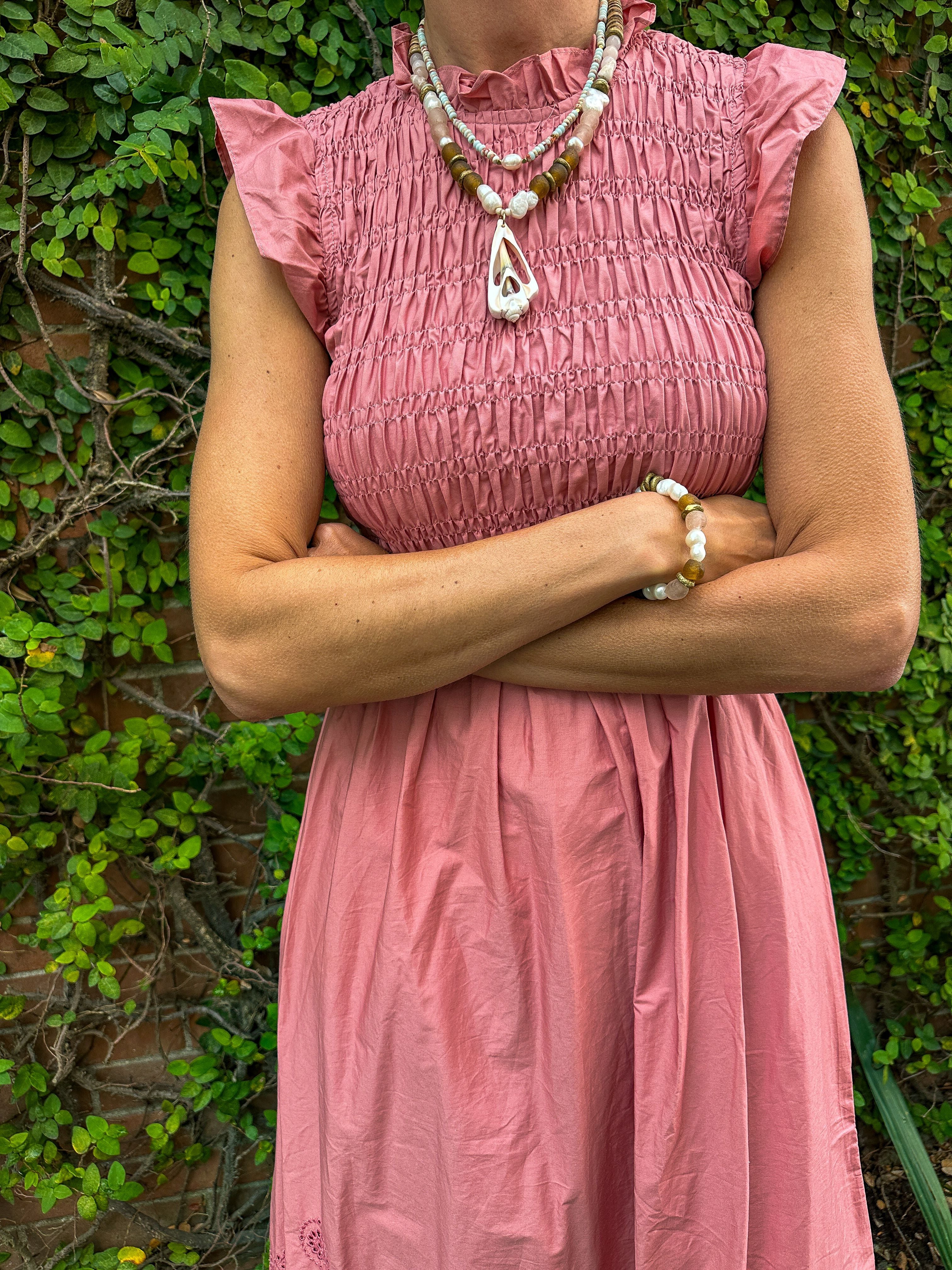 Classic Shell Necklace | Neutral Pearl