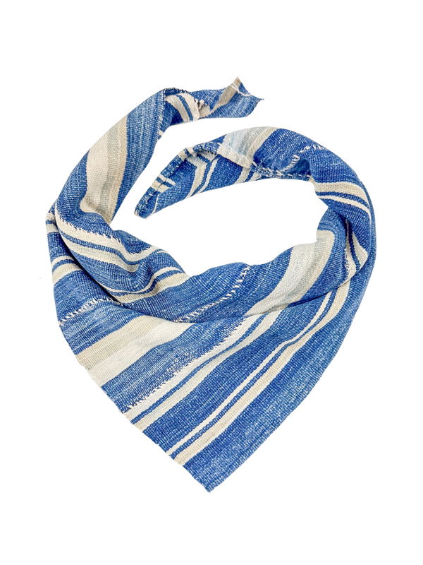 Bandana Necklace | Striped Denim