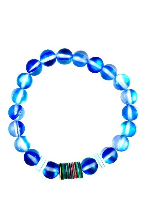 Tribal Stack Bracelet | Blue Vinyl