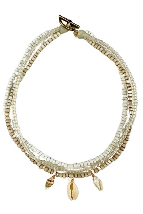 Seed Choker Necklace | White Shell