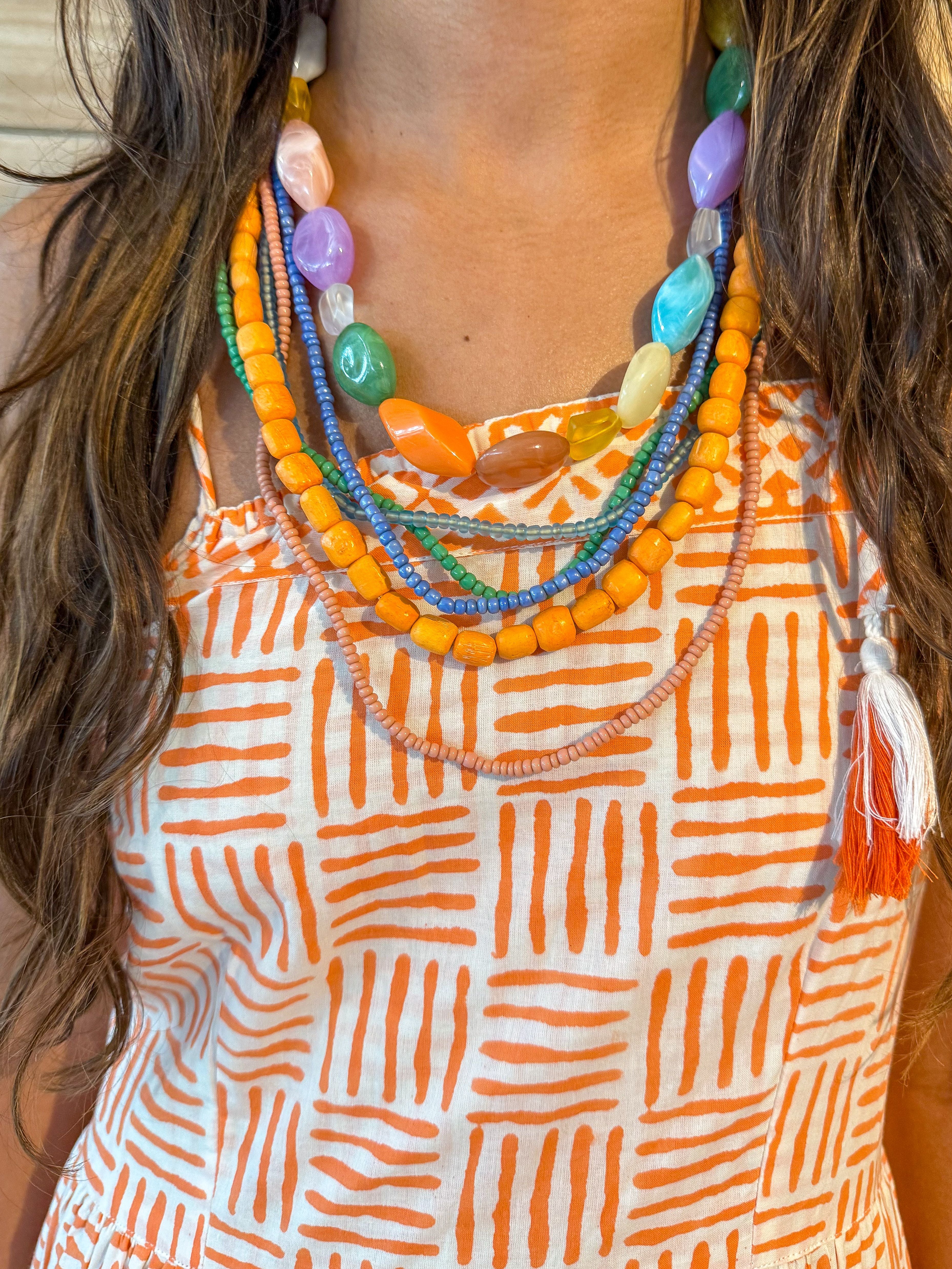 Acrylic Beaded Necklace | Dunmore | Final Sale