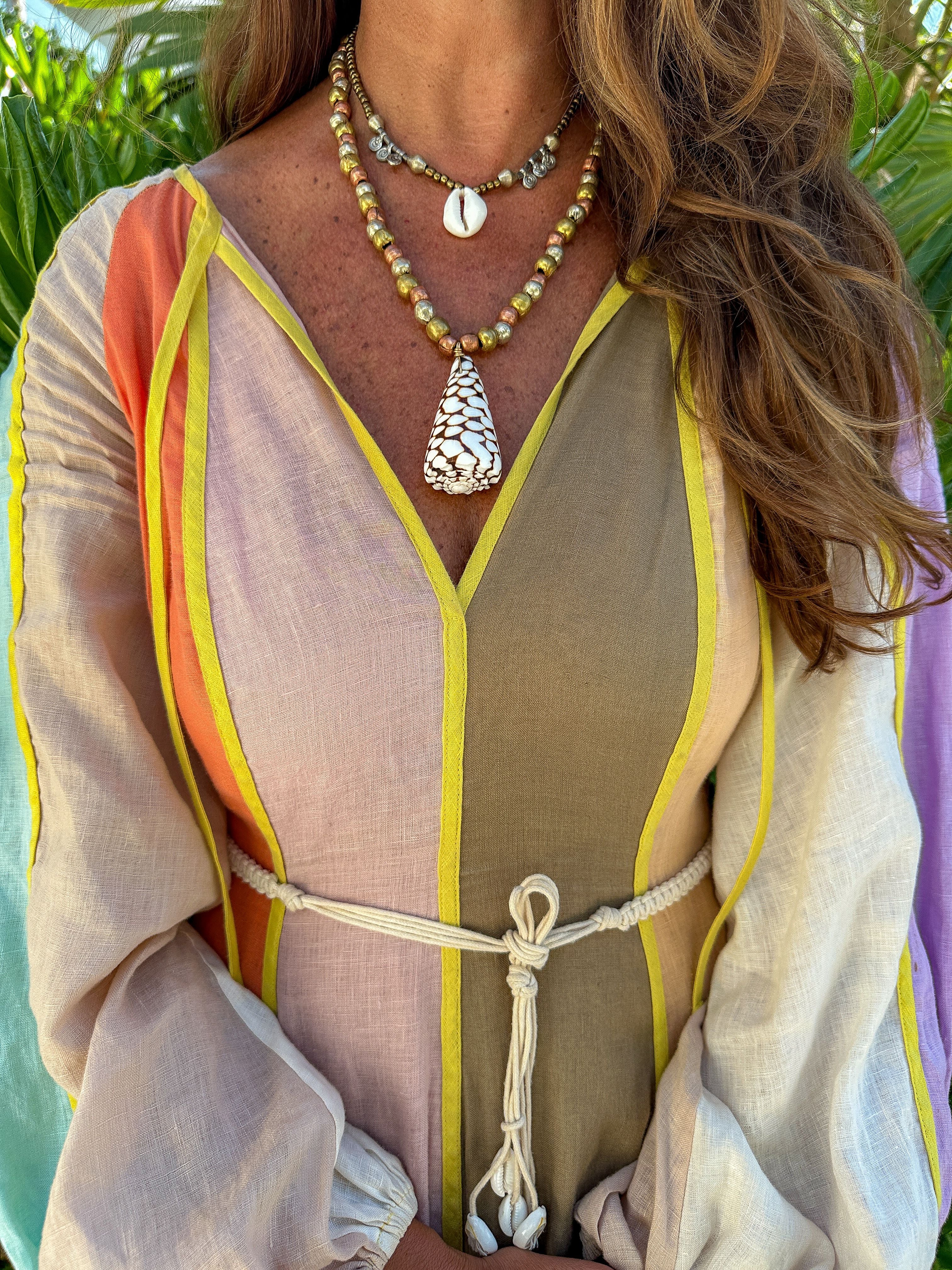 Metal Shell Necklace | Mixed Metal