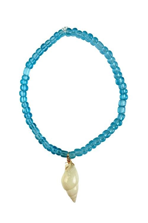 Simple Seed Shell Bracelet | Blue