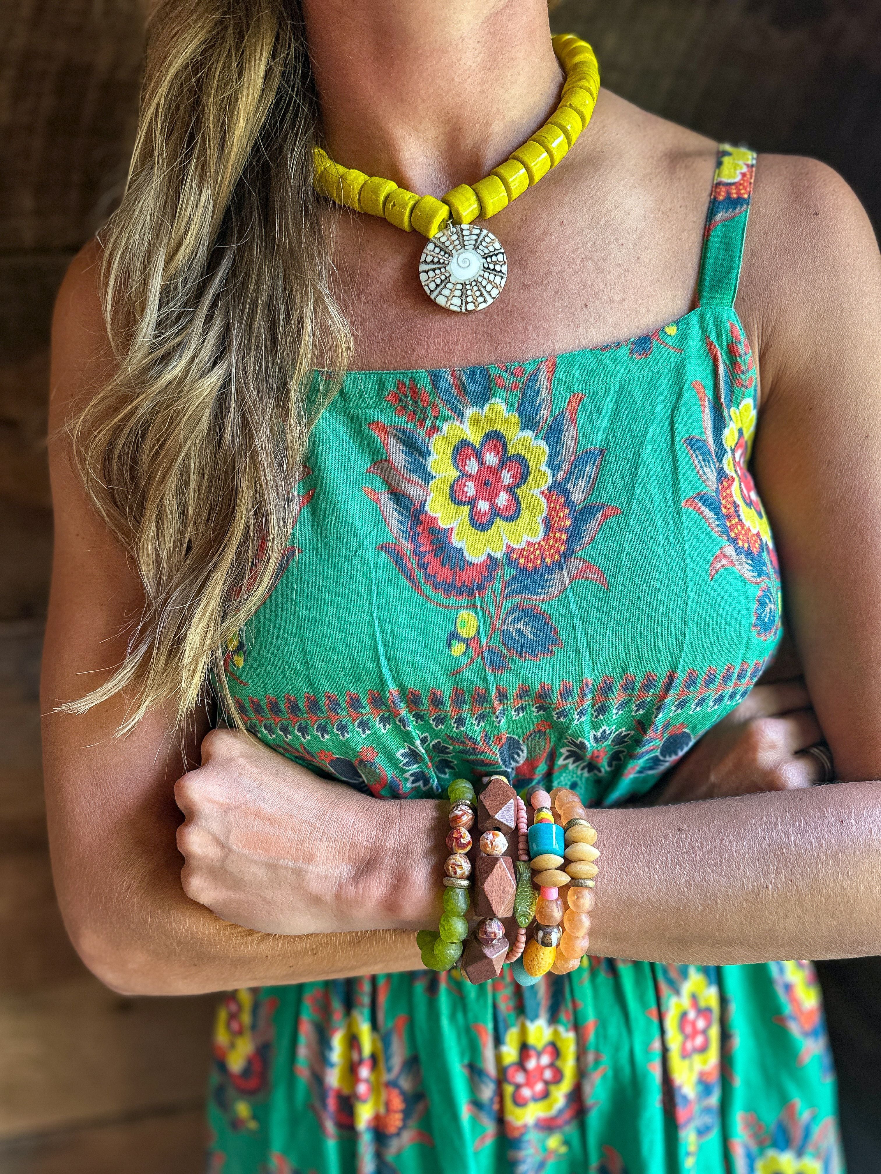 Intricate Stack Bracelet | Olive