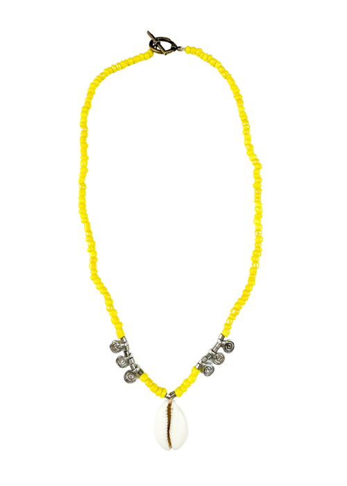 Seed Cowrie Necklace | Yellow
