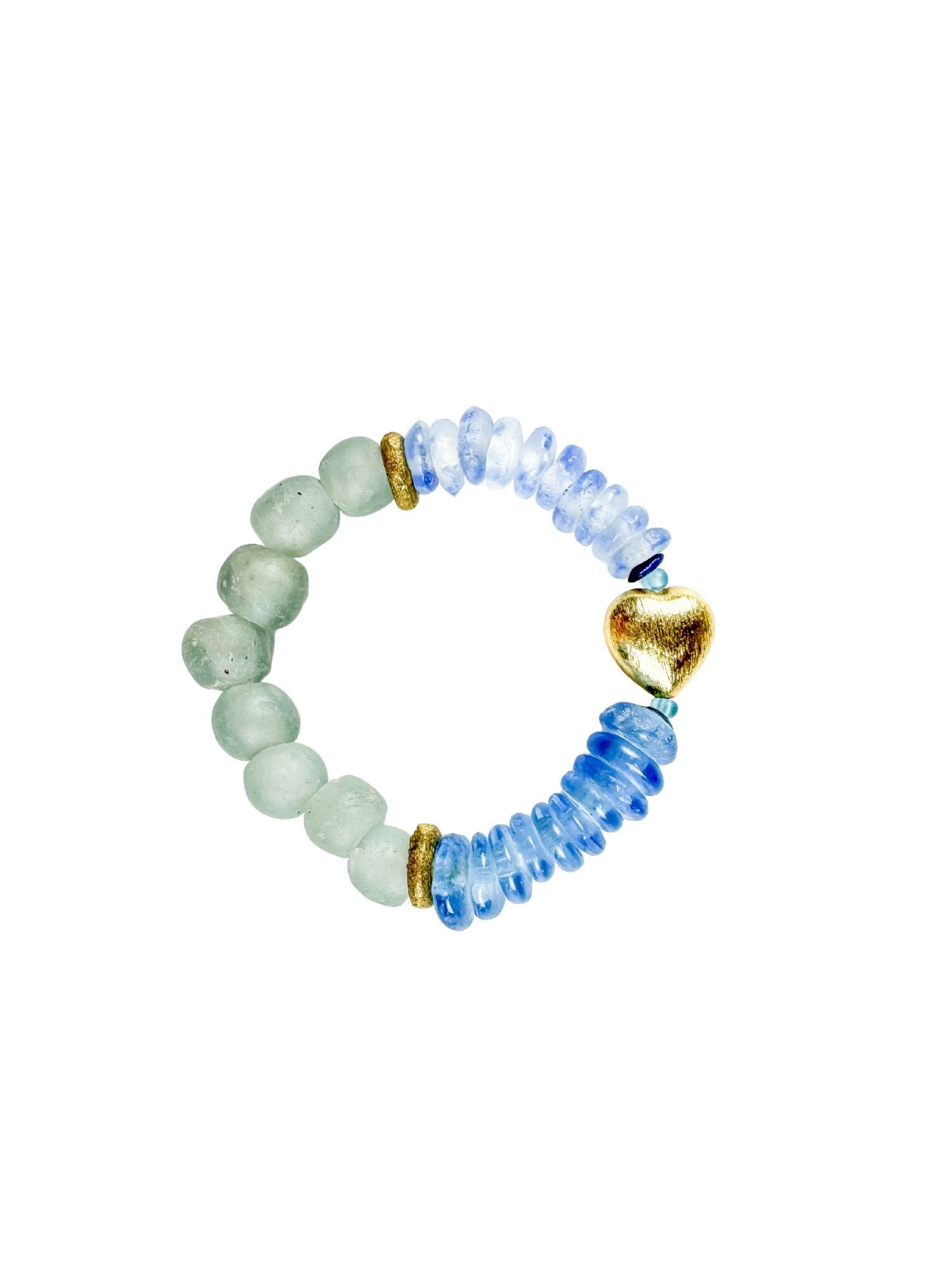 Heart Stack Bracelet | Sea Blue