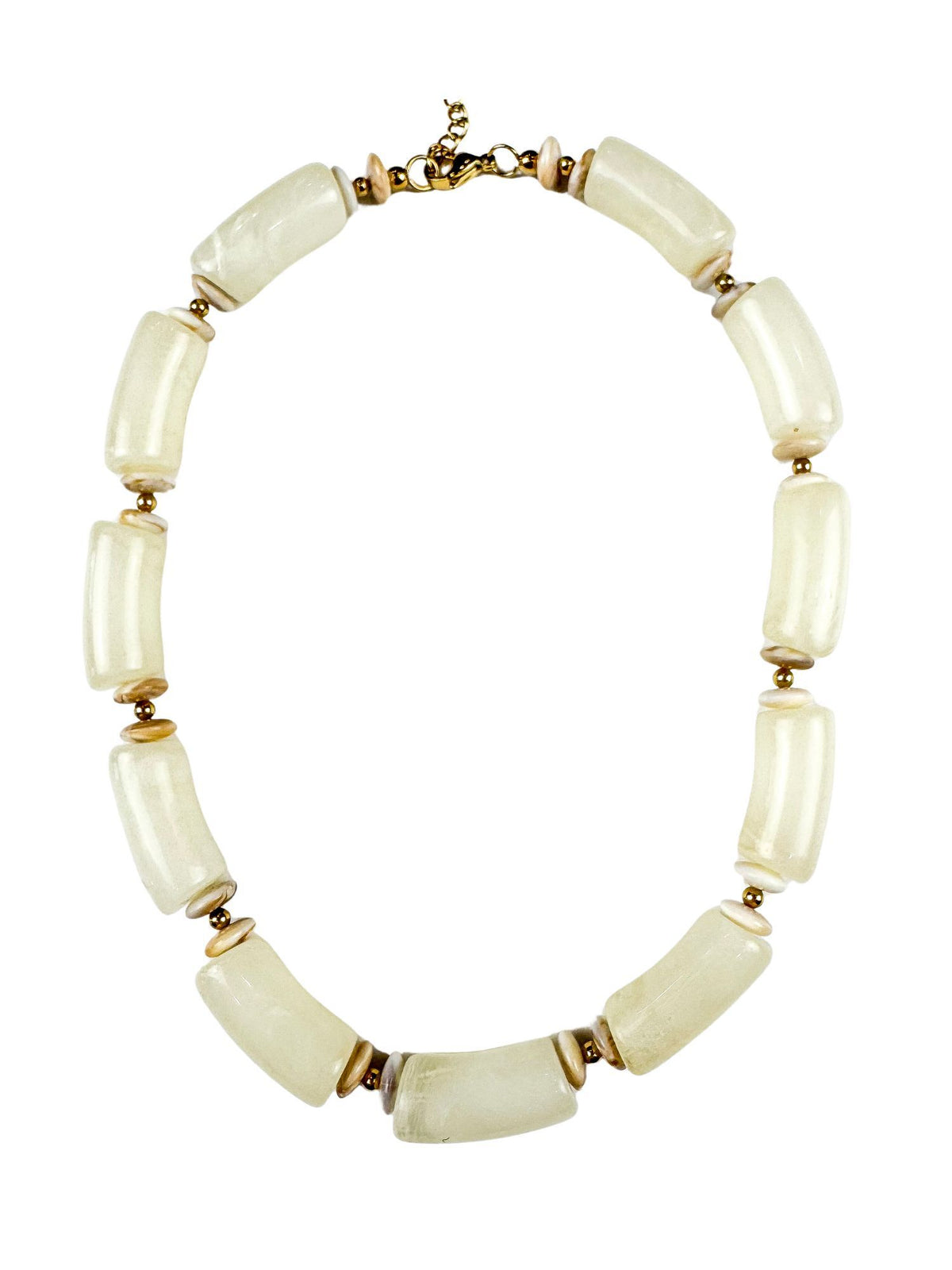 Acrylic Beaded Necklace | Cream | Final Sale
