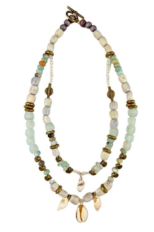 Layered Shell Necklace | Mist + Stone