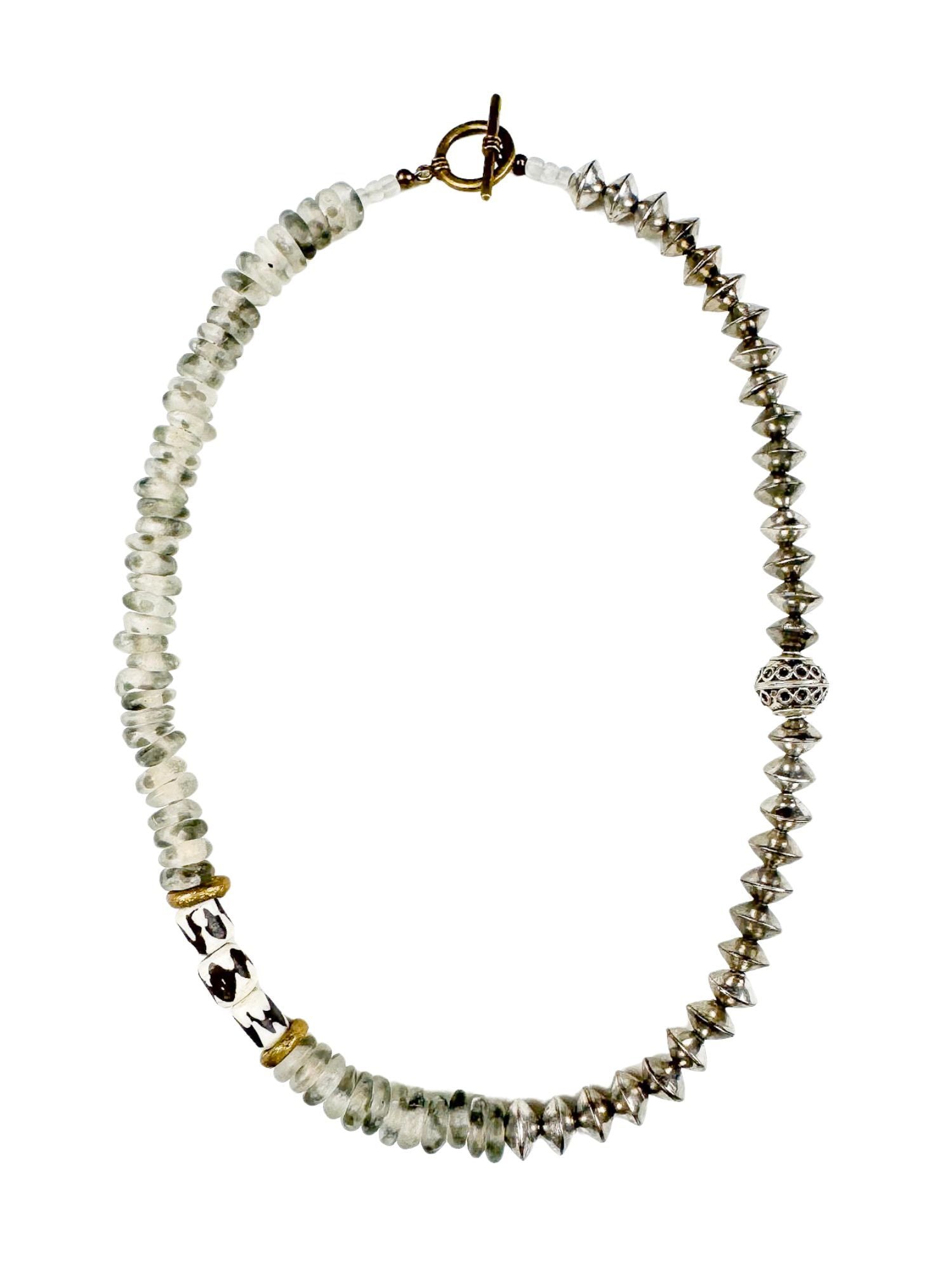 Gray Classic Necklace | Steel Saddle