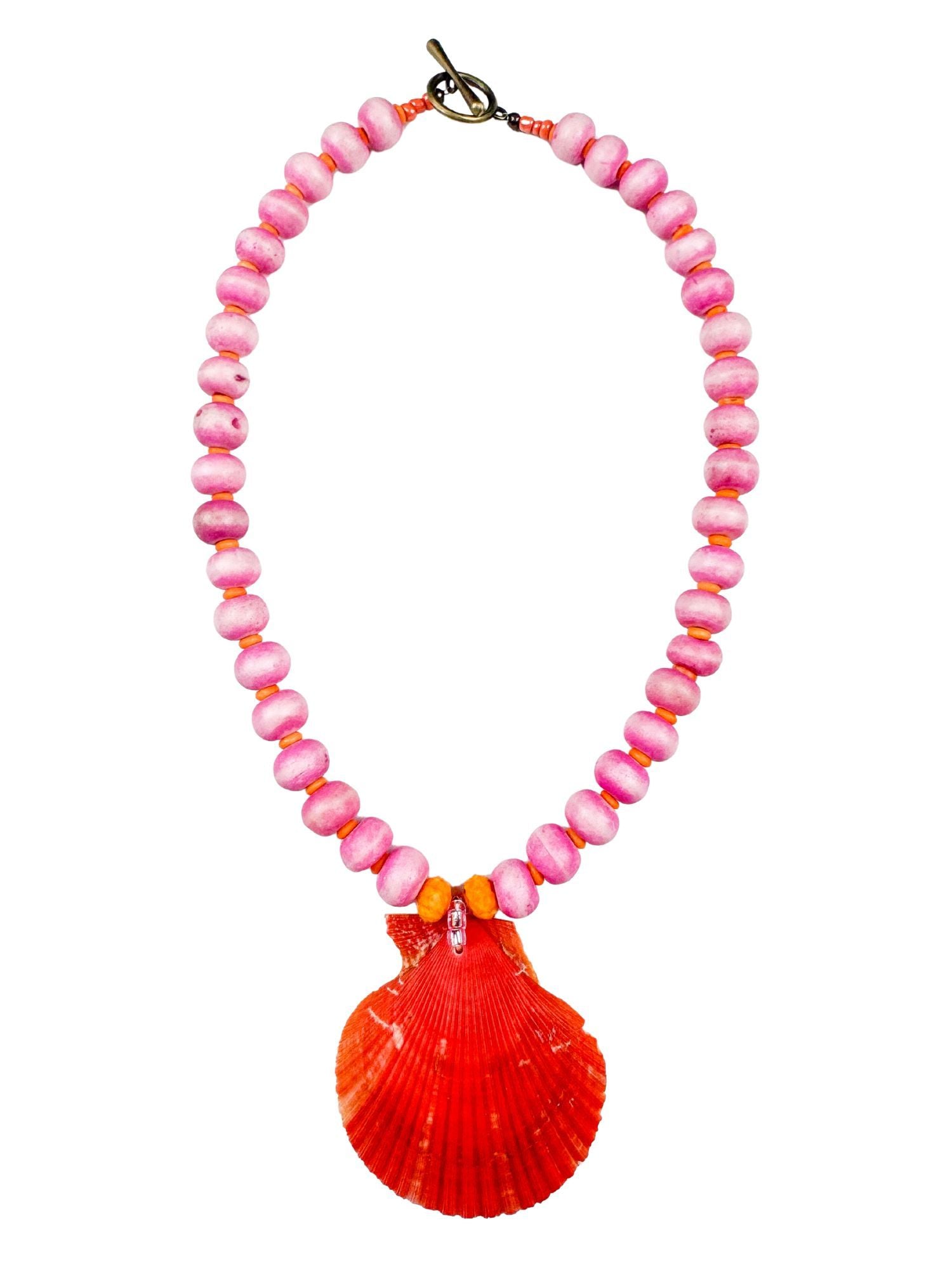 Classic Shell Necklace | Hot Pink