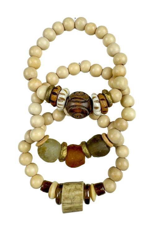 Trio Stack Bracelet Set | Brown Trout