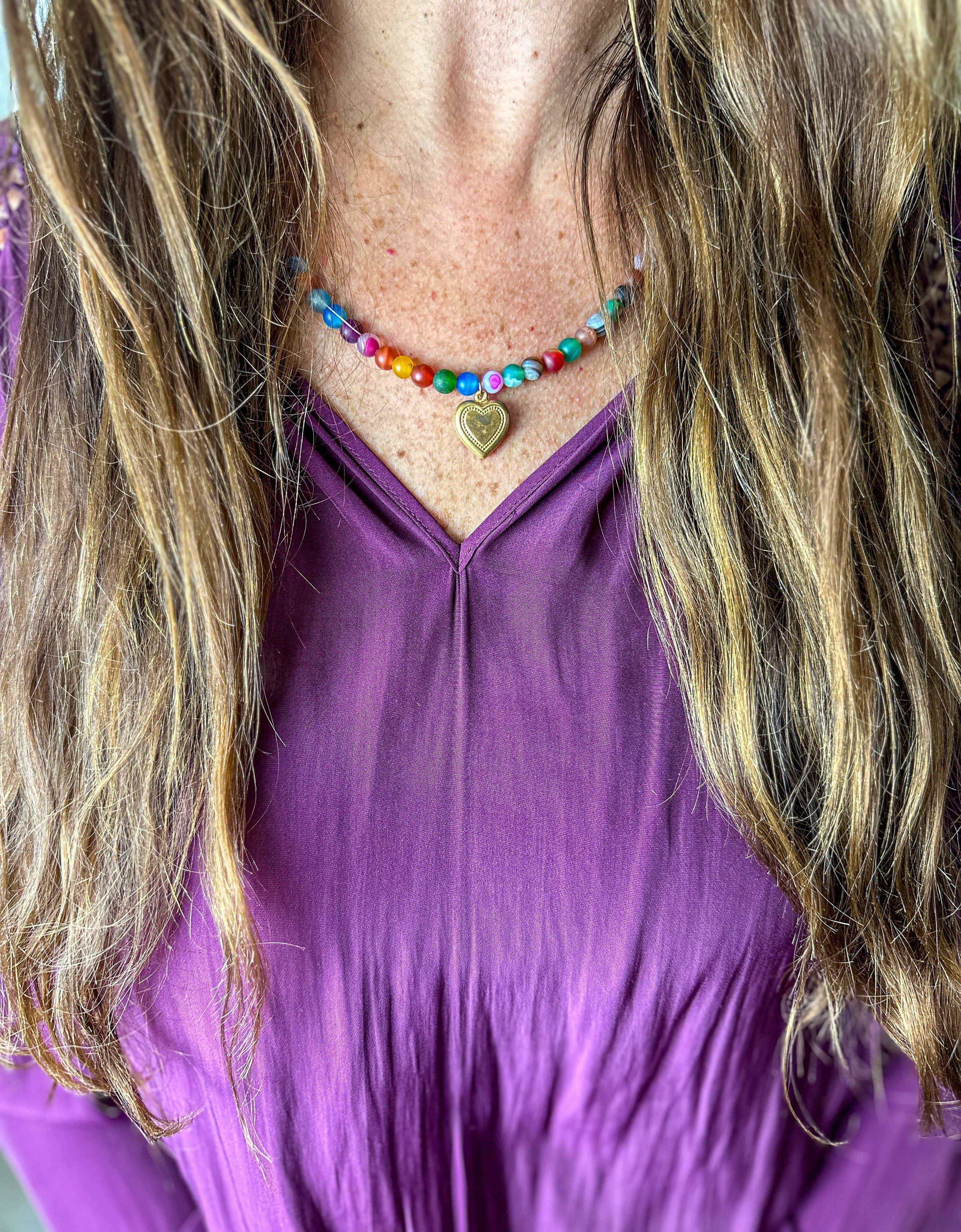 Tribal Classic Necklace | Multi Heart